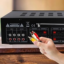 Bluetooth Home Audio Amplifier System - Upgraded 6 Channel 750 Watt Wireless Home Audio Sound Power