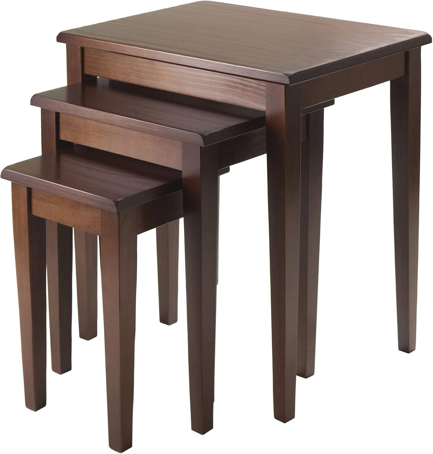 Winsome Regalia Nesting Accent Tables, for Living Room, Walnut, Set of 3