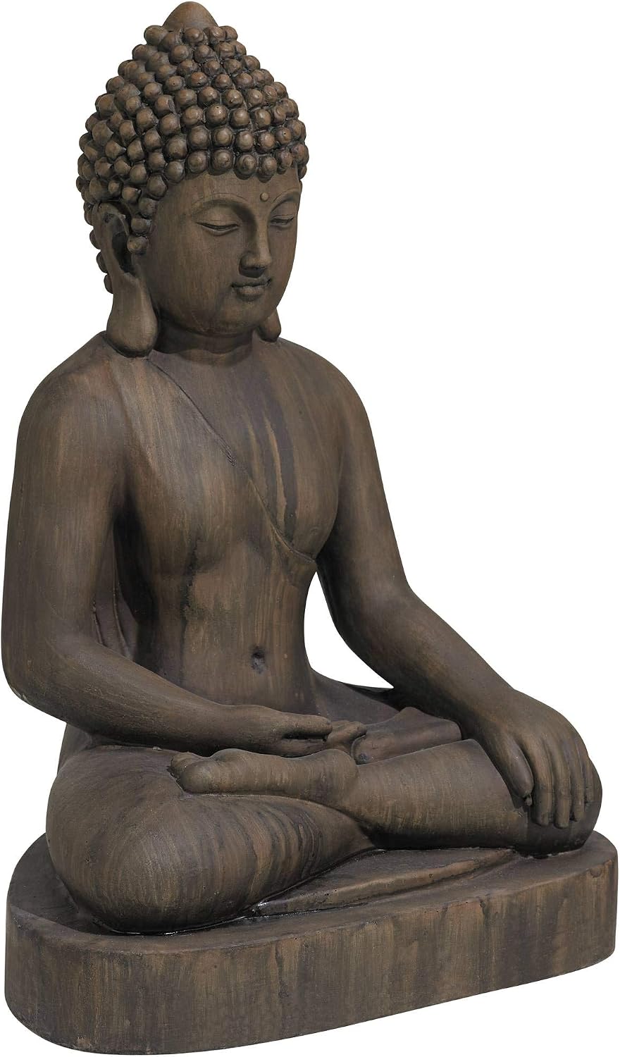 John Timberland Sitting Buddha 29 1/2" High Sandstone Outdoor Statue | Sculpture Zen Asian Japanese Garden Decor Front Porch Patio Yard Outside Home Balcony House Exterior Weathered Light Finish