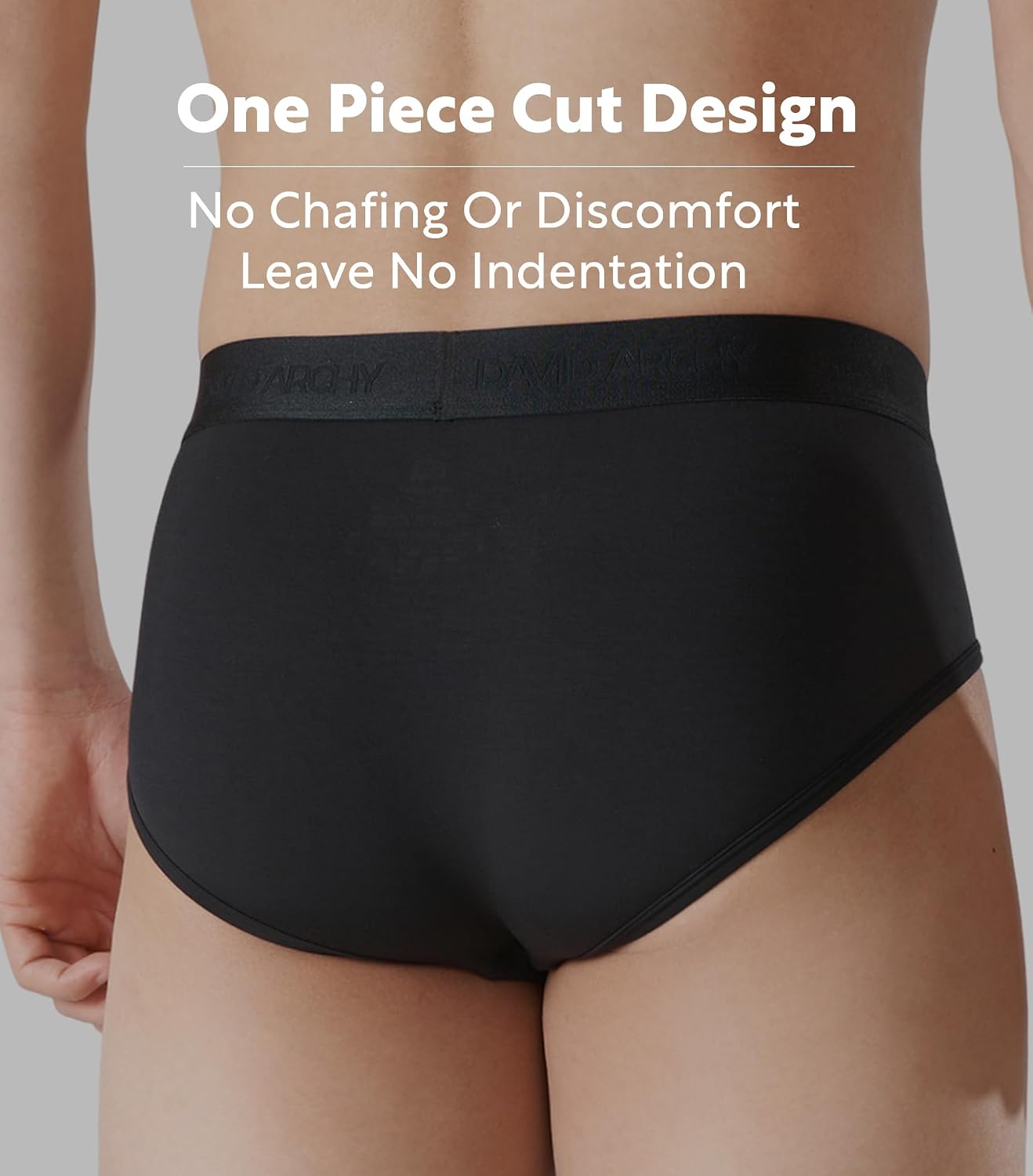 DAVID ARCHY Men's Soft Modal Briefs No Fly Support Pouch 4 or 7 Pack | Breathable moisture-wicking fabric Underwear features comfortable elastic waistbands and roomy 3D contours.