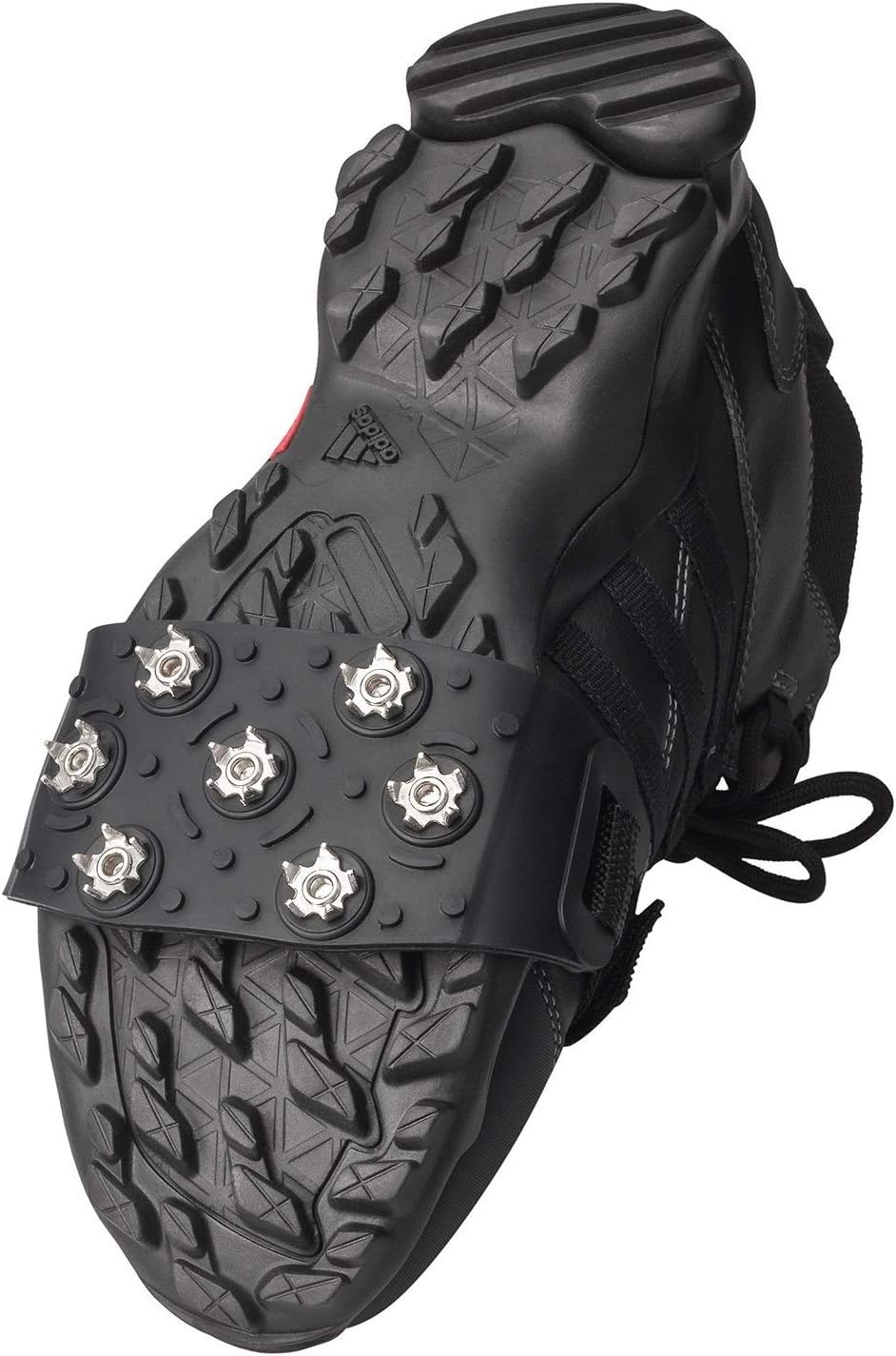 FANBX F Crampon Traction Cleats Anti-Skid Traction Grips Crampons Spikes 7 Point Cleats for Footwear for Walking, Jogging, Hiking, Mountaineering Ice Snow Grips