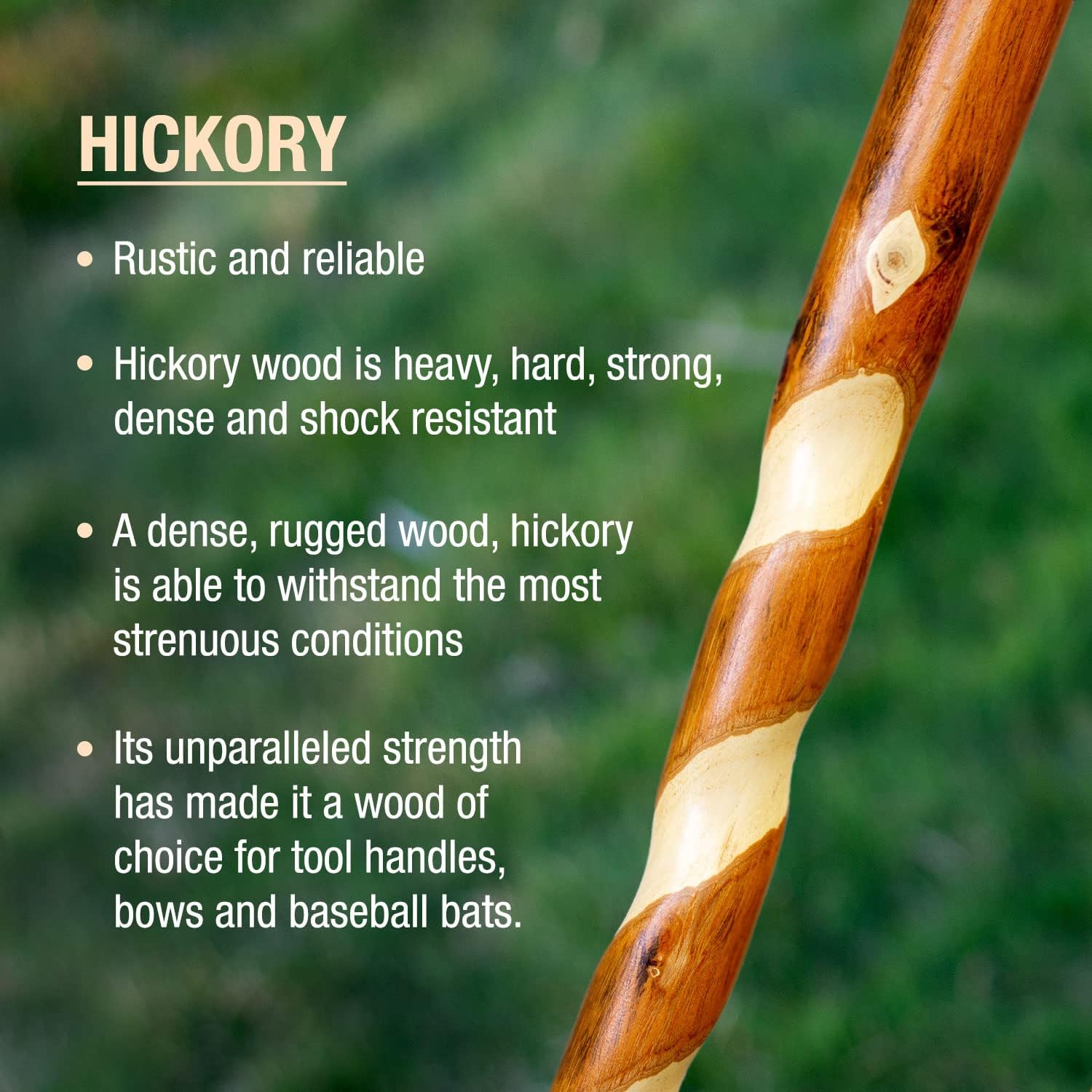 Brazos Wooden Walking Canes for Men and Women, Stable Walking Sticks for Seniors, Made in The USA
