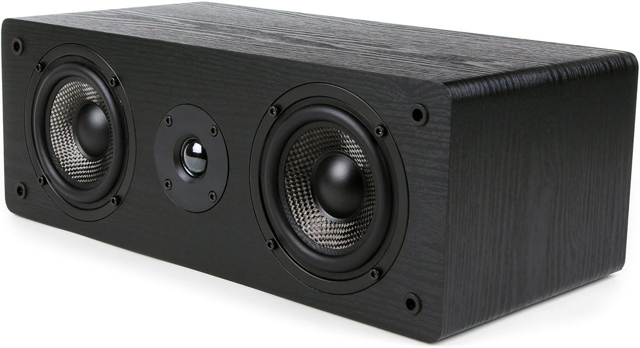 Micca MB42X Advanced 2-Way Passive Bookshelf Speakers, Stereo Pair, Black | Amplifier Required, 4-Inch Carbon-Fiber Woofer, 0.75-Inch Silk-Dome Tweeter, Desktop, Home Theater, Surround Sound