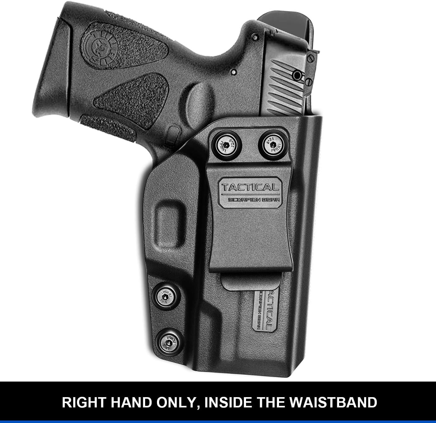 Tactical Scorpion Gear Polymer Concealed (IWB) | Adj. Cant & Retention | Inside Pants Holster: Fits Taurus Millennium G2 PT111 PT132 PT138 PT140