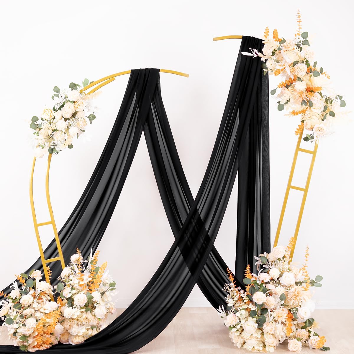 Wedding Arch Draping Fabric Sheer Chiffon Curtain Drape Wedding Party Decor