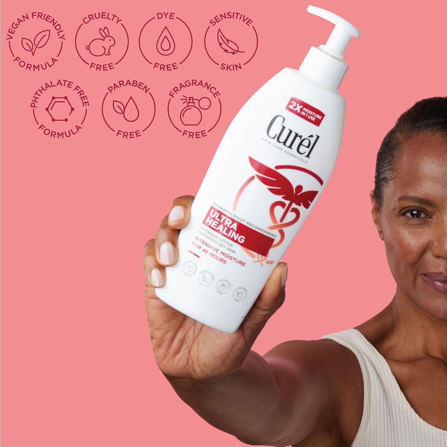 Curel Ultra Healing Intensive Fragrance-Free Lotion For Extra-Dry Skin, Dermatologist Recommended, Ideal for Sensitive Skin, Cruelty Free, Paraben Free, 20 Oz | Repairs Moisture Barrier, Ceremides, Dry & Sensitive Skin, Eczema-Prone, Dermatologist Recomm…