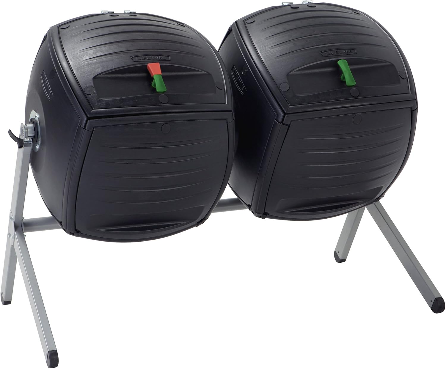 Lifetime 60072 Dual Compost Tumbler, Black
