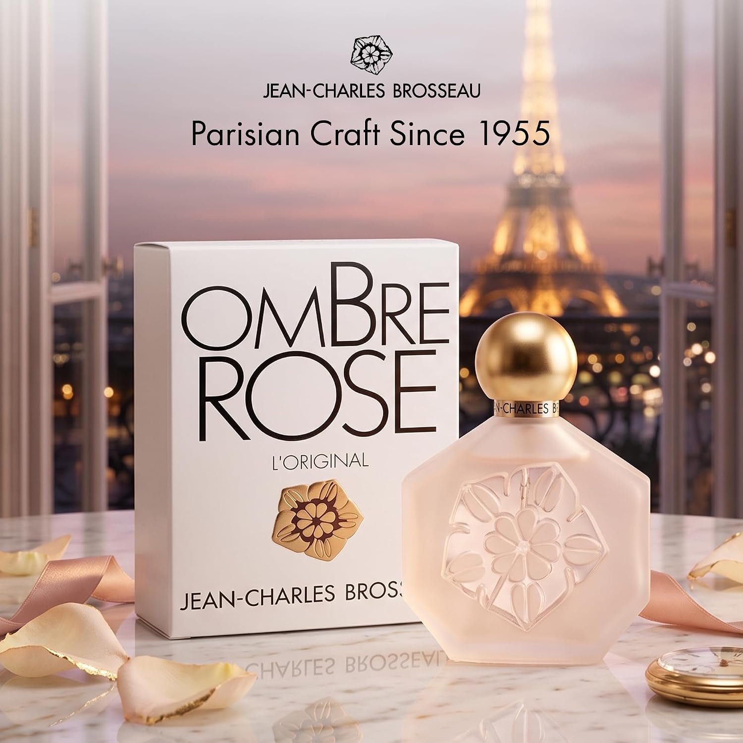Jean Charles Brosseau Ombre Rose Women Eau De Toilette Spray, 1 Ounce | 1 oz long-lasting eau de toilette powdery floral perfume for women with rose, ylang-ylang & lily of the valley notes.