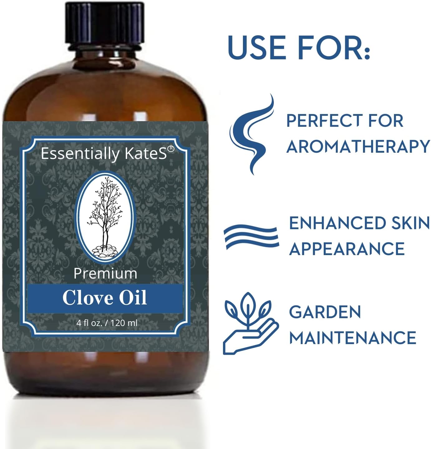 Peppermint Essential Oil 4 oz. with Huge Glass Bottle, Glass Dropper, and Sprayer. Detailed User's Guide E-Book. Skin Care, Garden Care, and Hair Care.