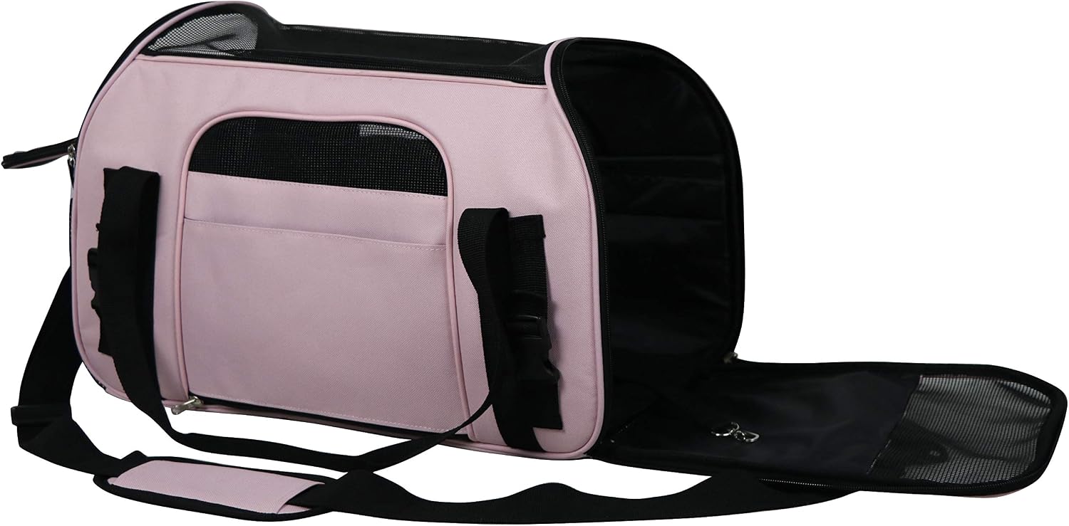 EliteField Soft-Sided Pet Carrier for Cats & Small Dogs (3-Year Warranty) | Airline Approved, Removable Bed & Cover, Built-In Leash, Luggage Sleeve, Seat Belt Loop, Waterproof, Durable, Foldable
