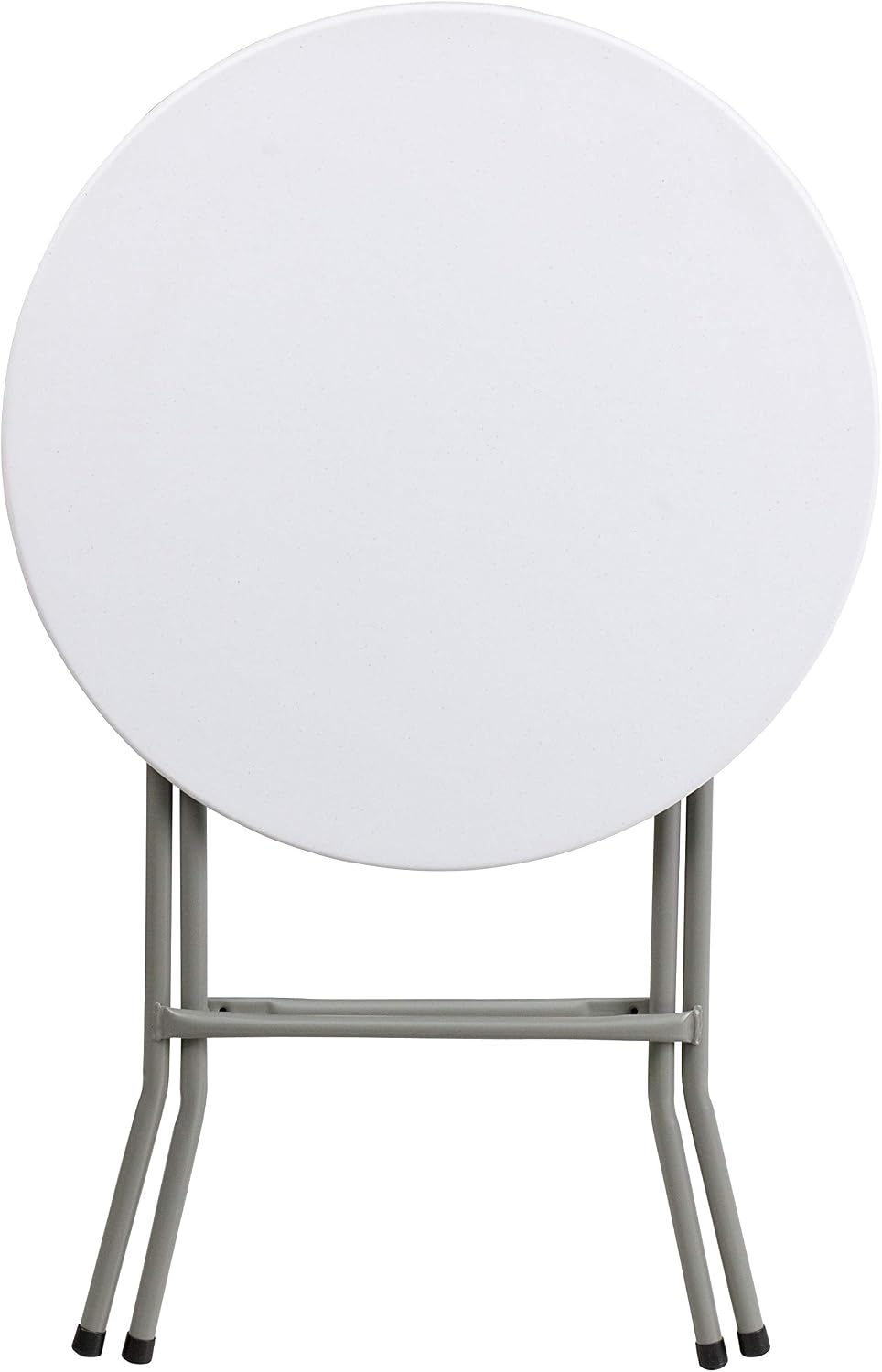 Flash Furniture 5' Round All-Occasion Plastic Folding Event Table for Parties and Trade Shows, Folding Banquet Table for Indoor/Outdoor Events, White