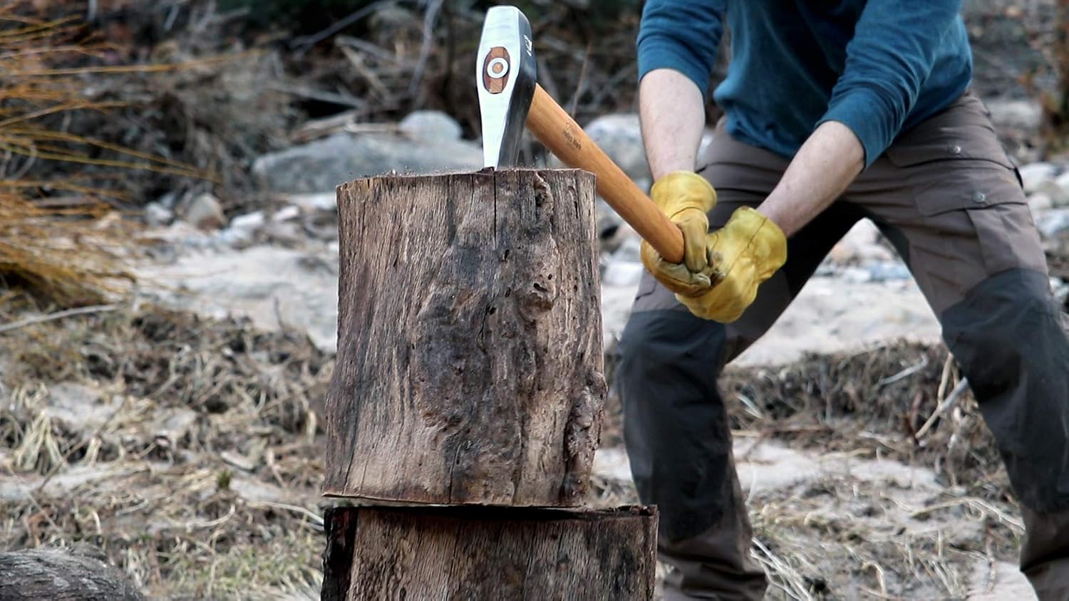 1844 Helko Werk Germany Classic Expedition Felling Axe (10497) | Made in Germany Large Felling Axe for Heavy Duty Felling Trees Cutting Wood and Timber Head 4.5lb, Handle 35 inches