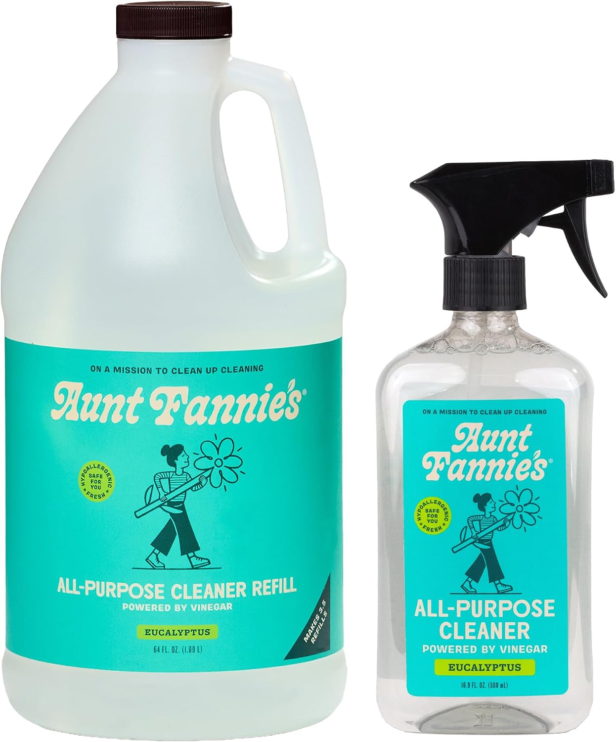 Aunt Fannie's All Purpose Vinegar Cleaner Spray, Lavender, Pack of 1 | Cuts Grease & Grime, No Harsh Residue, Safe for Kitchens Bathrooms Windows Counters & Sealed Areas, Kid and Pet Safe