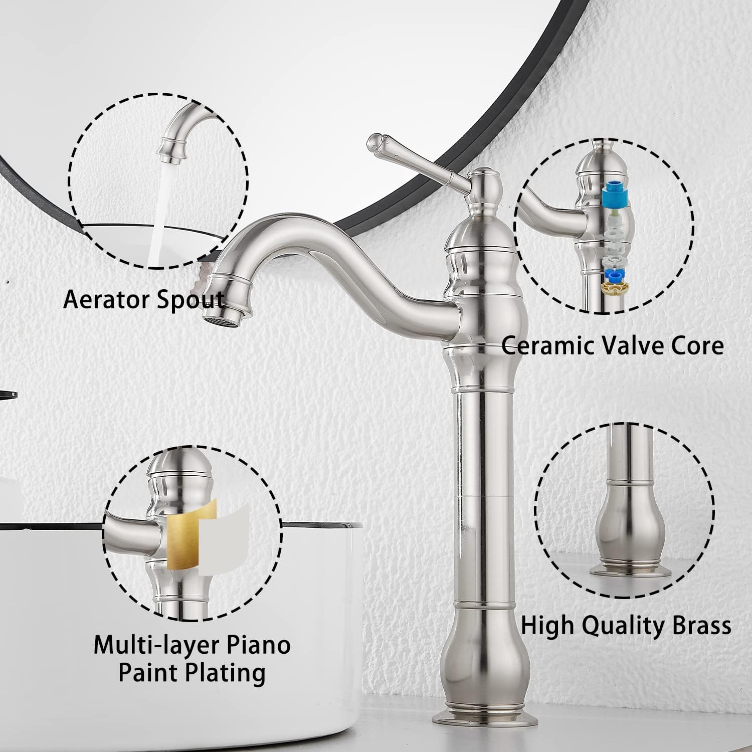 Oil Rubbed Bronze Bathroom Faucet Single Handle One Hole