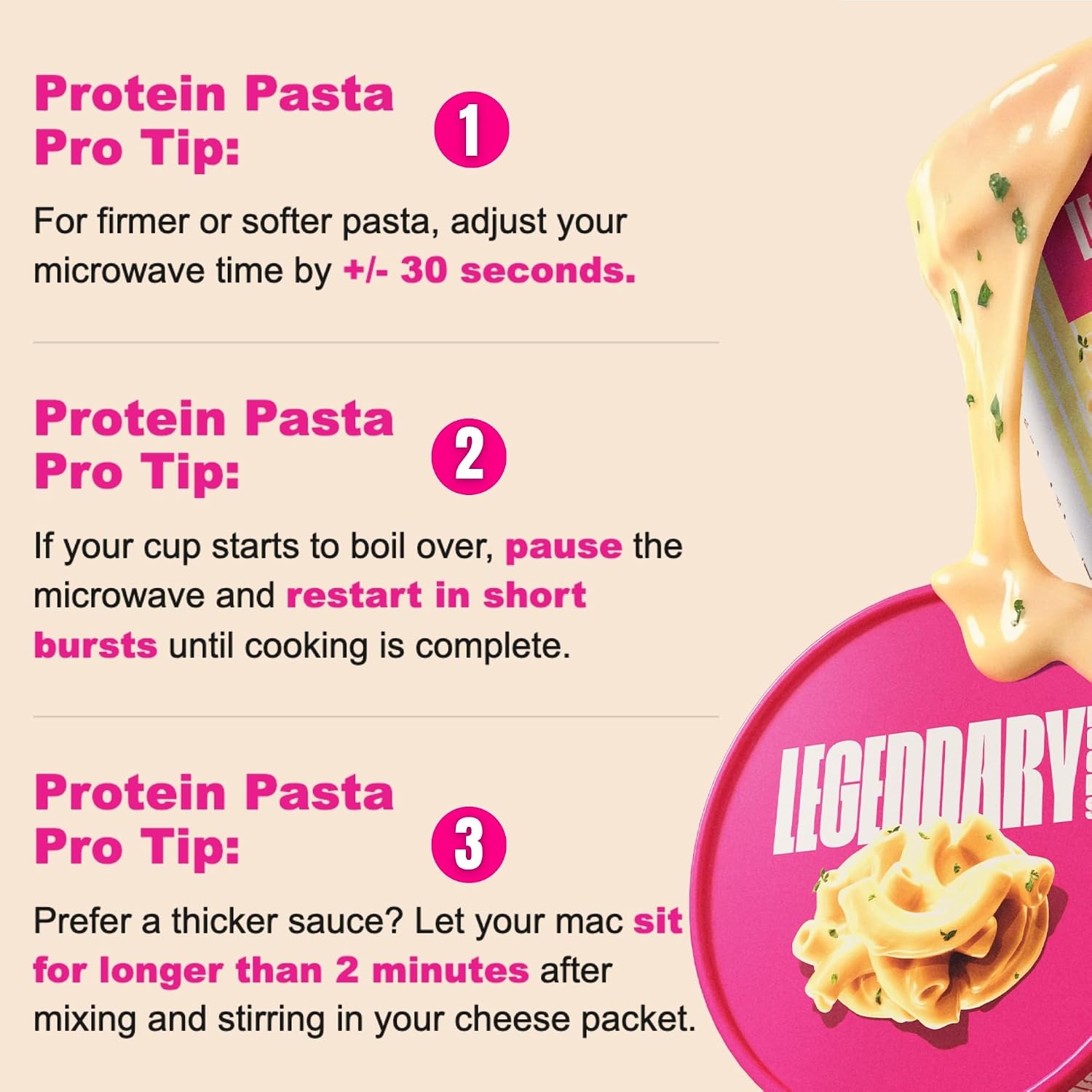 Legendary Foods 48g Protein Pasta Gluten Free Garlic Parmesan Cup | 8g Net Carbs, High Fiber Keto Pasta, Instant Protein Lunch - Low Carb Diet, Microwave Pasta Cups, Post workout Quick Meal