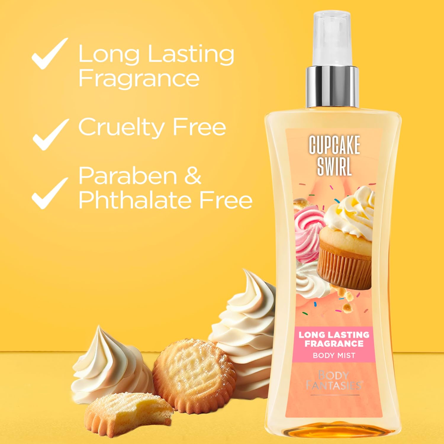 Body Fantasies Signature Fragrance Body Spray, Fresh White Musk, 8 Fluid Ounce