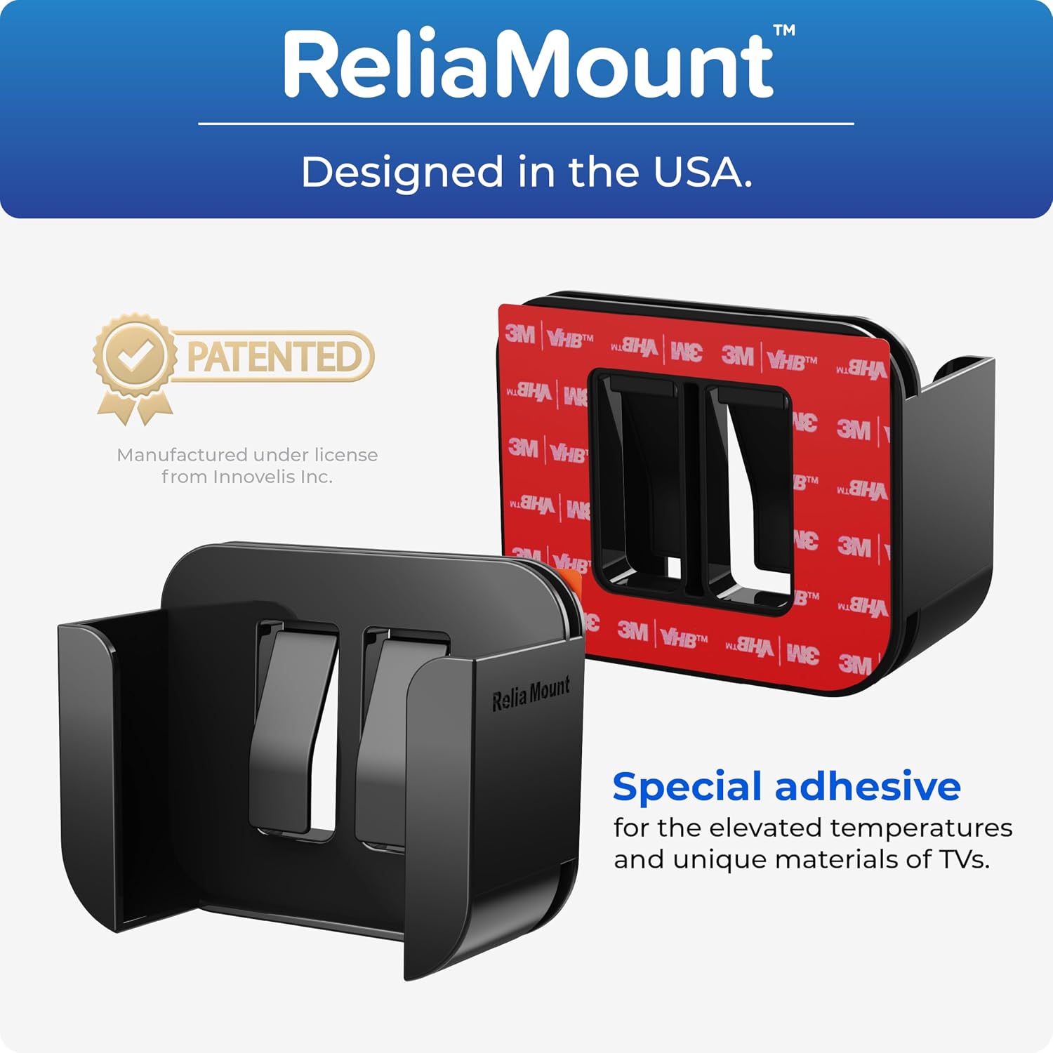 Premium Mount for Apple TV - Compatible with Every Apple TV | Designed in USA – Reliable and Easy Apple TV Installation – Special Features: Includes Heat Management and Strong TV Adhesive