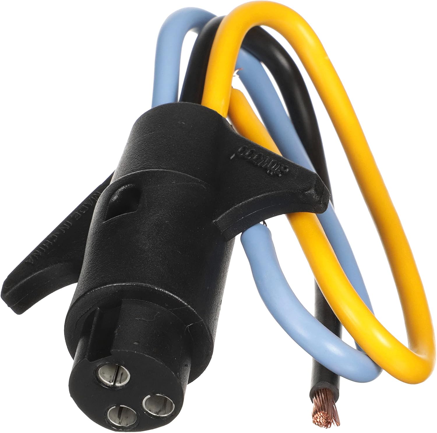 attwood 7647-7 Heavy-Duty Trolling Motor Connector, Male Plug, Motor Side, 6-Inch Harness with Butt Connectors, 10-Gauge Wire, One Size (7647-5)