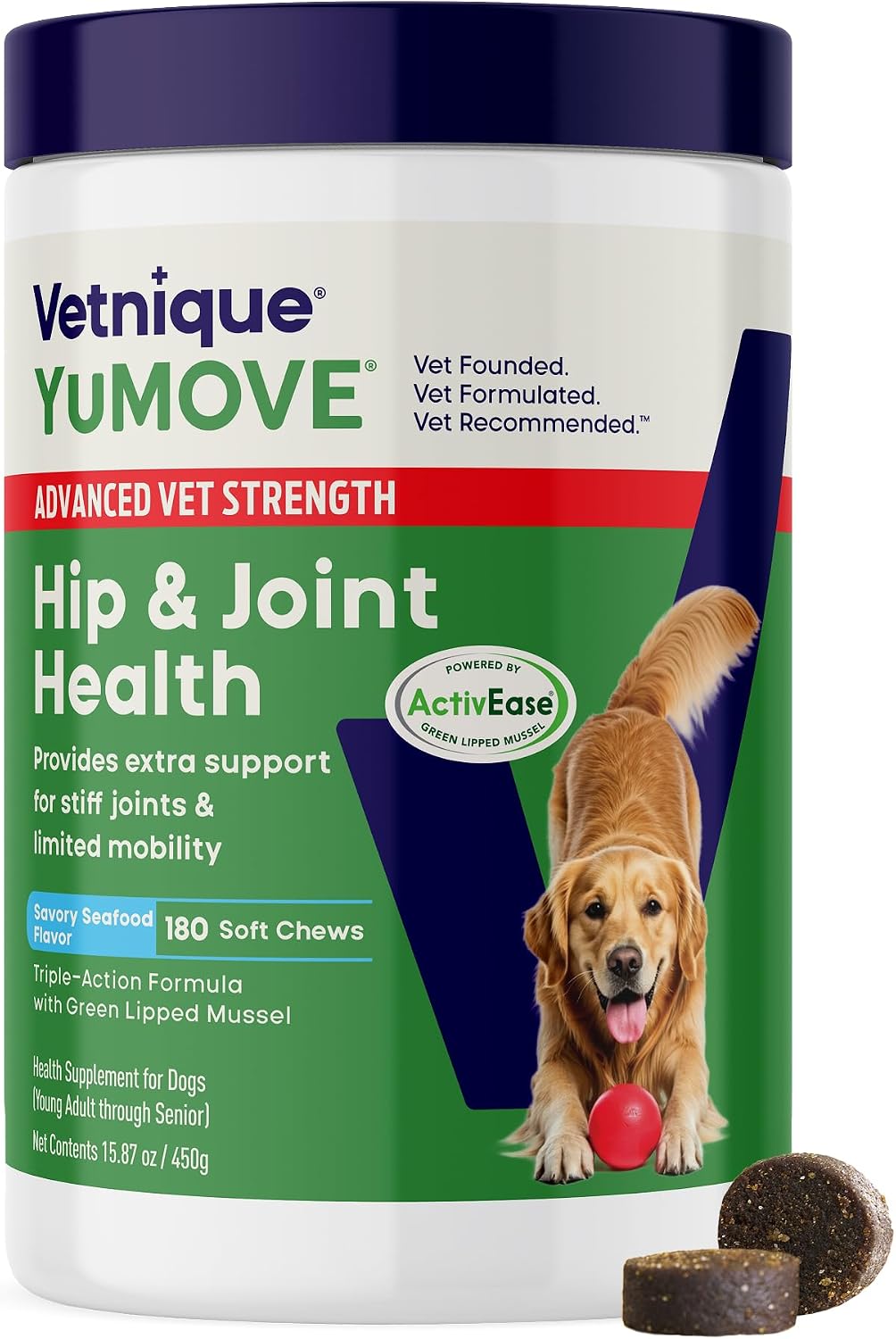YuMOVE Adult Dog Hip & Joint Supplement Chews Green Lipped Mussel 300ct