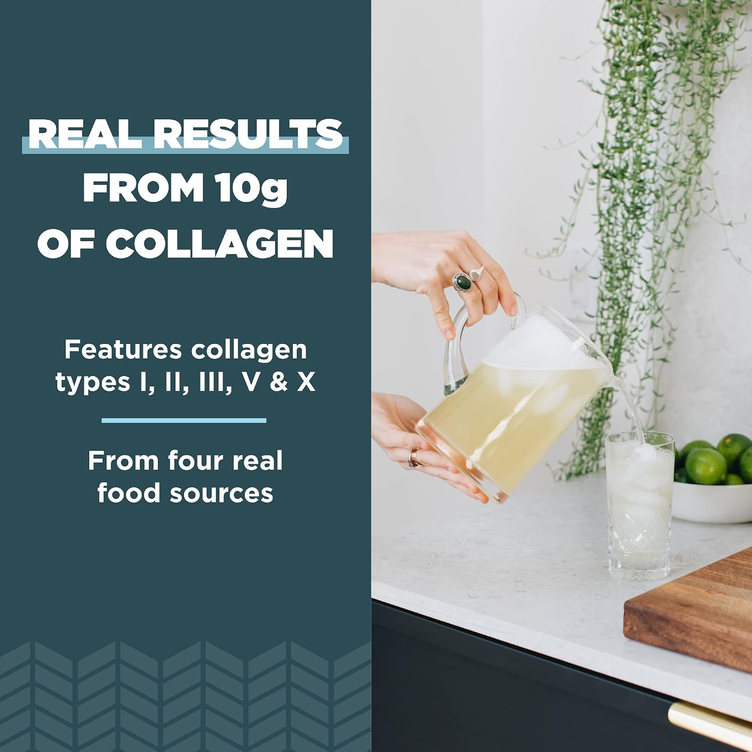 Ancient Nutrition Multi Collagen Protein Powder, 5 Types of Food Sourced Collagen, Providing Types I, II, III, V, and X, 16.2 Ounce