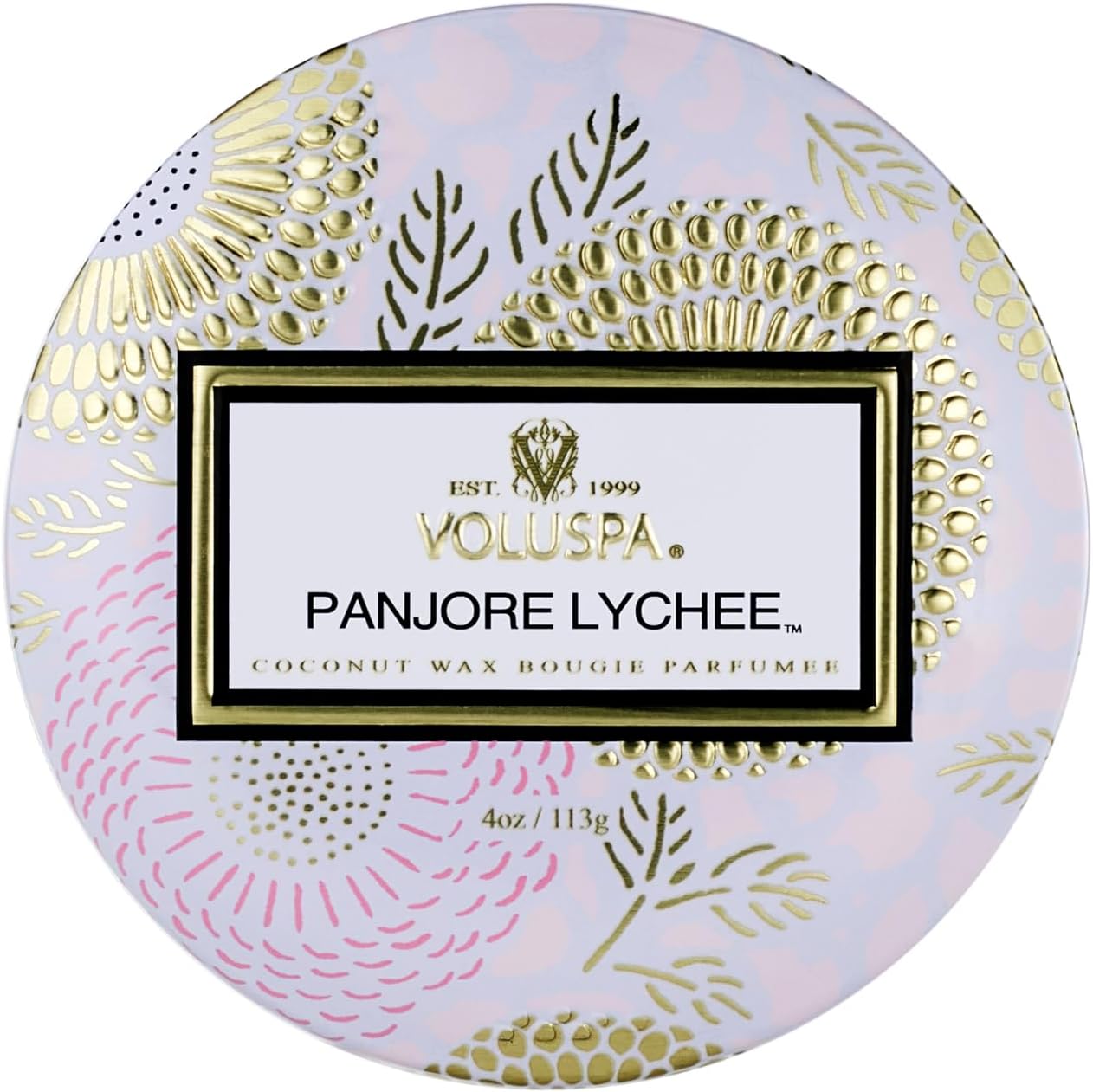 Voluspa Baltic Amber Candle | Mini Tin | 4 Oz. | 25 Hour Burn Time | Coconut Wax for a Cleaner Burn