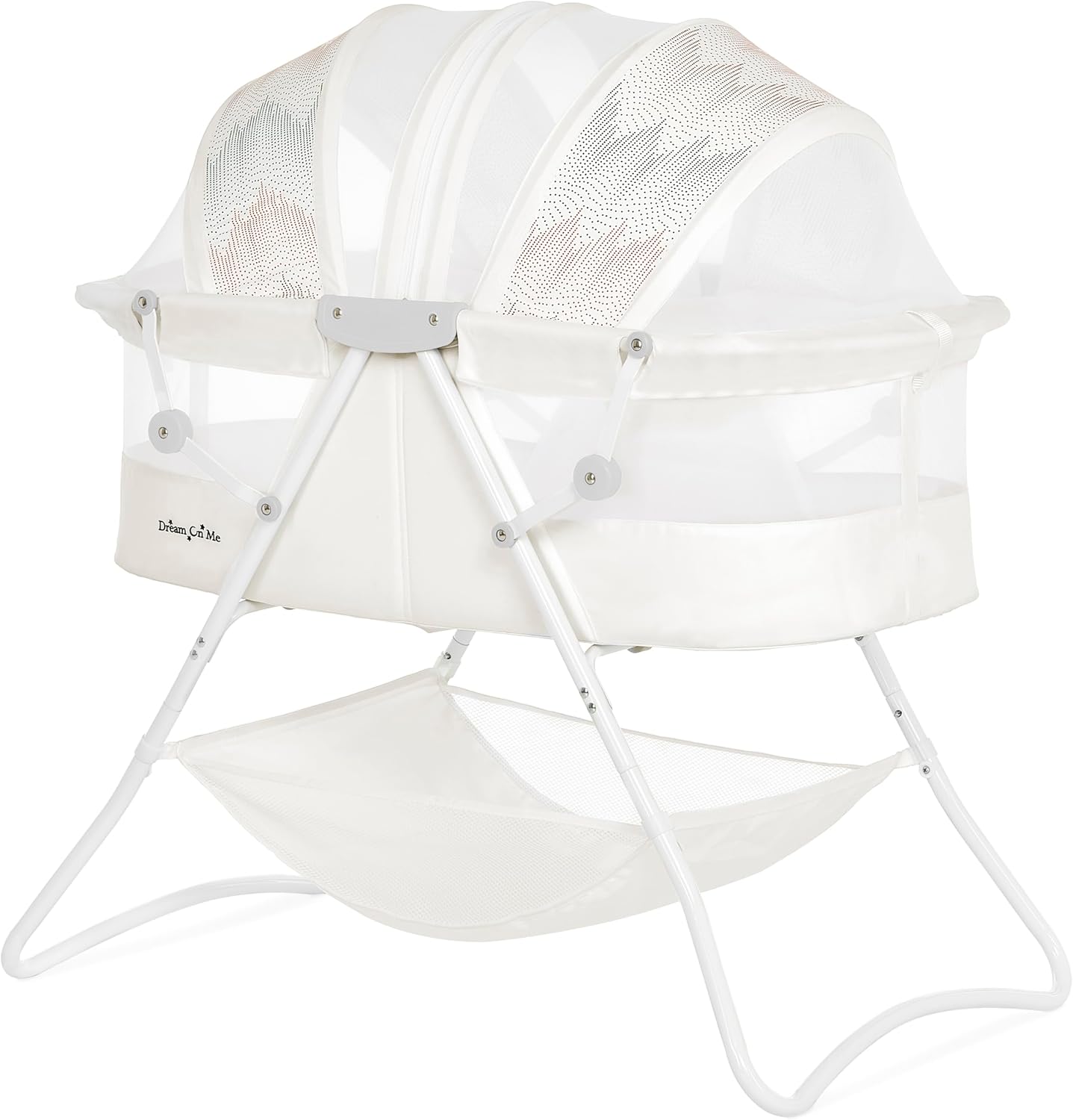 Dream On Me Karley Bassinet in Grey and Pink