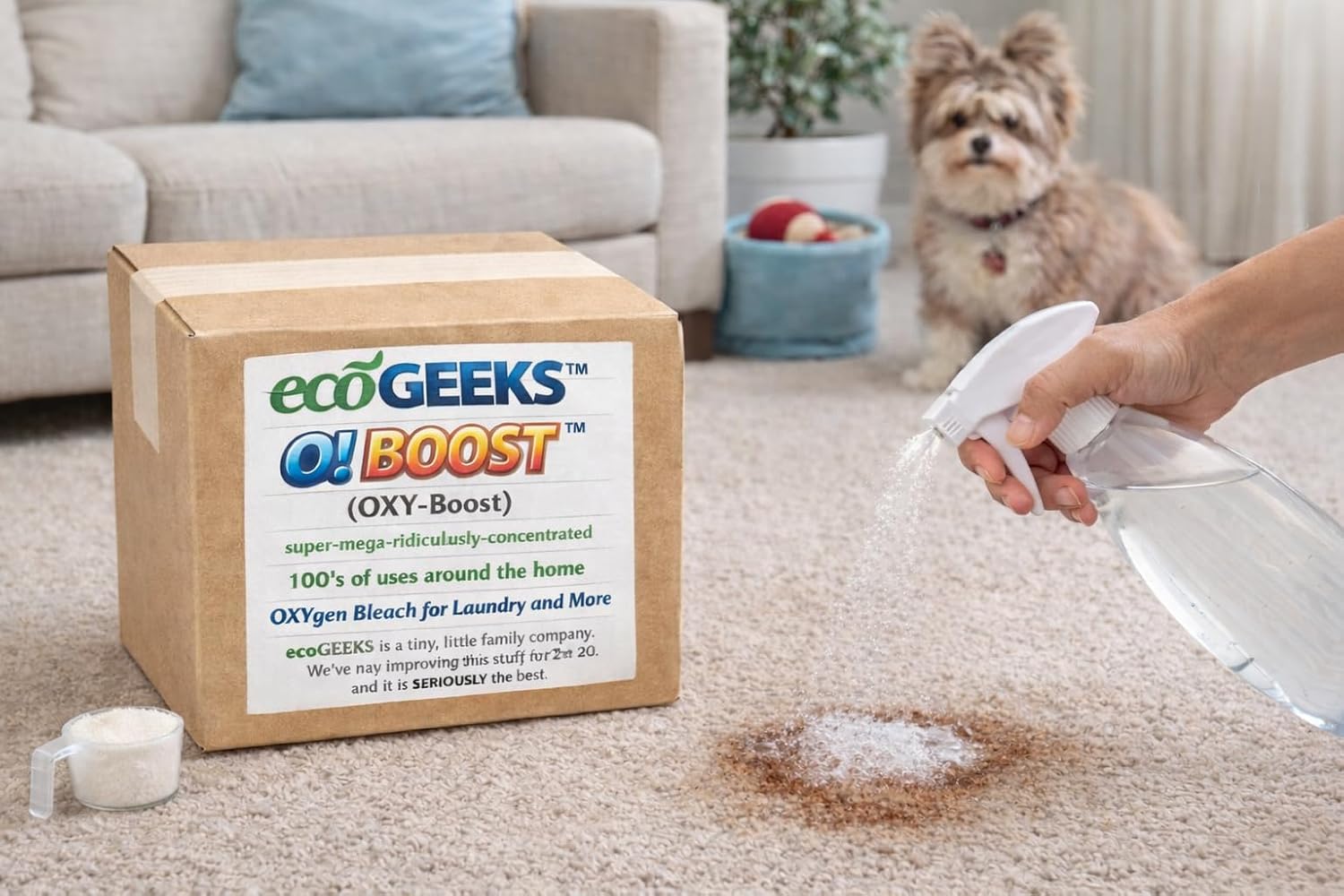 ecoGeek’s O! BOOST (OXY-Boost) Oxygen Bleach – Three 19 lb Bulk Bags – Concentrated Sodium Percarbonate Laundry & All-Purpose Cleaner –
