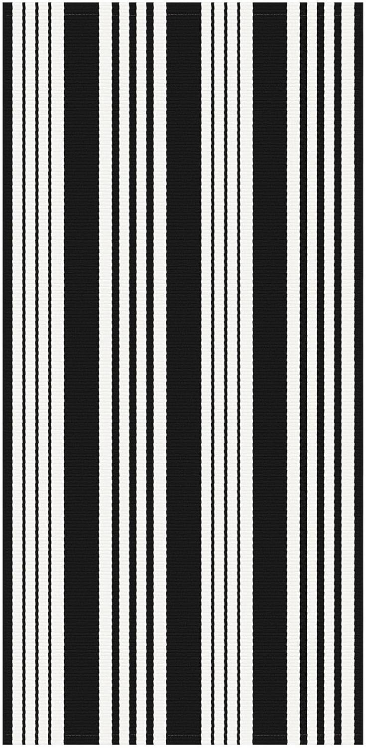 KOZYFLY Black and White Area Rug 3x5 Ft Washable