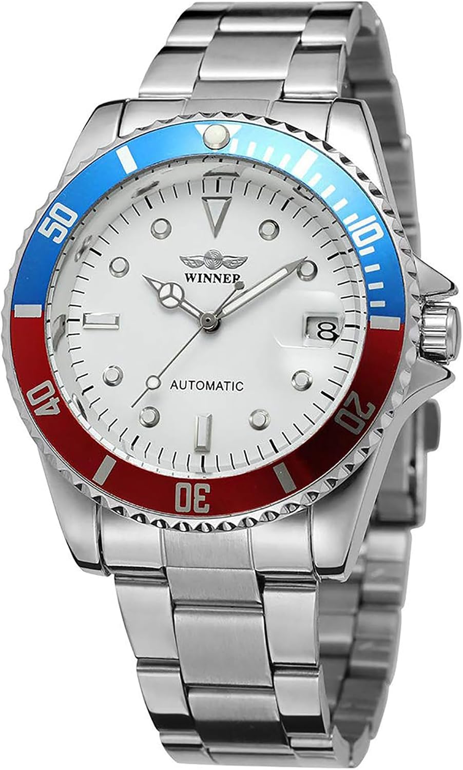 MASTOP Men Automatic Mechanical Watches Full Steel Waterproof Mens Watches | Calendar,Fashion Wristwatch for Men