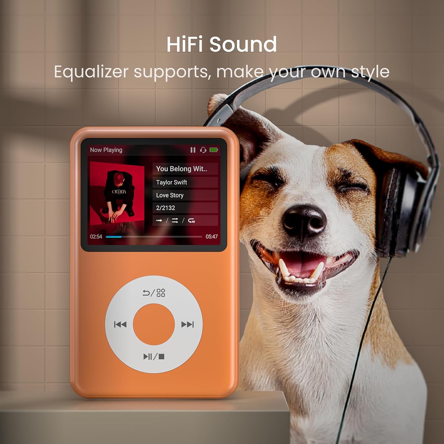 MP3 Player with Bluetooth 128GB Portable Music Digital Players Supports Playlist Audiobook Video Nice Gadget for Kids Black