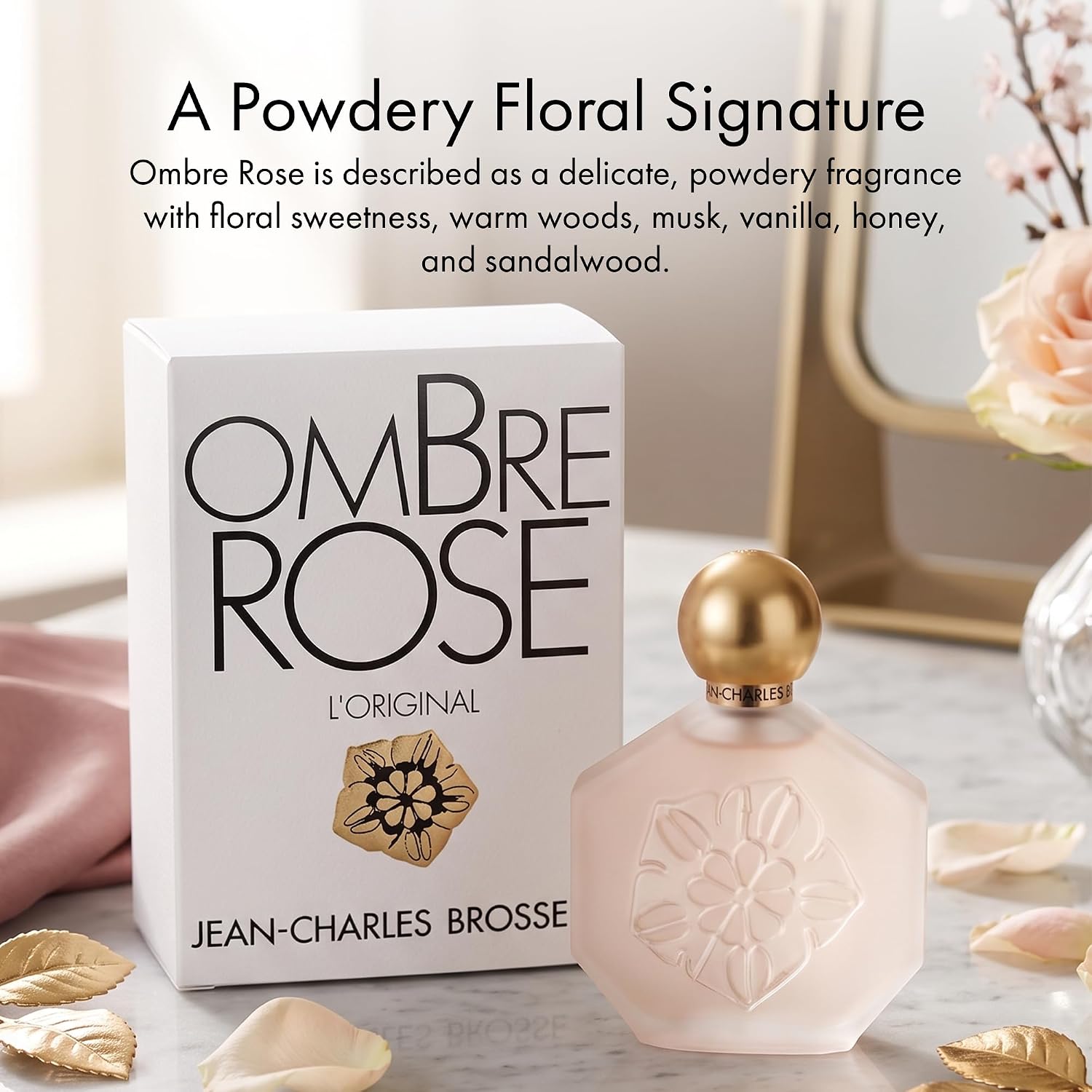 Jean Charles Brosseau Ombre Rose Women Eau De Toilette Spray, 1 Ounce | 1 oz long-lasting eau de toilette powdery floral perfume for women with rose, ylang-ylang & lily of the valley notes.
