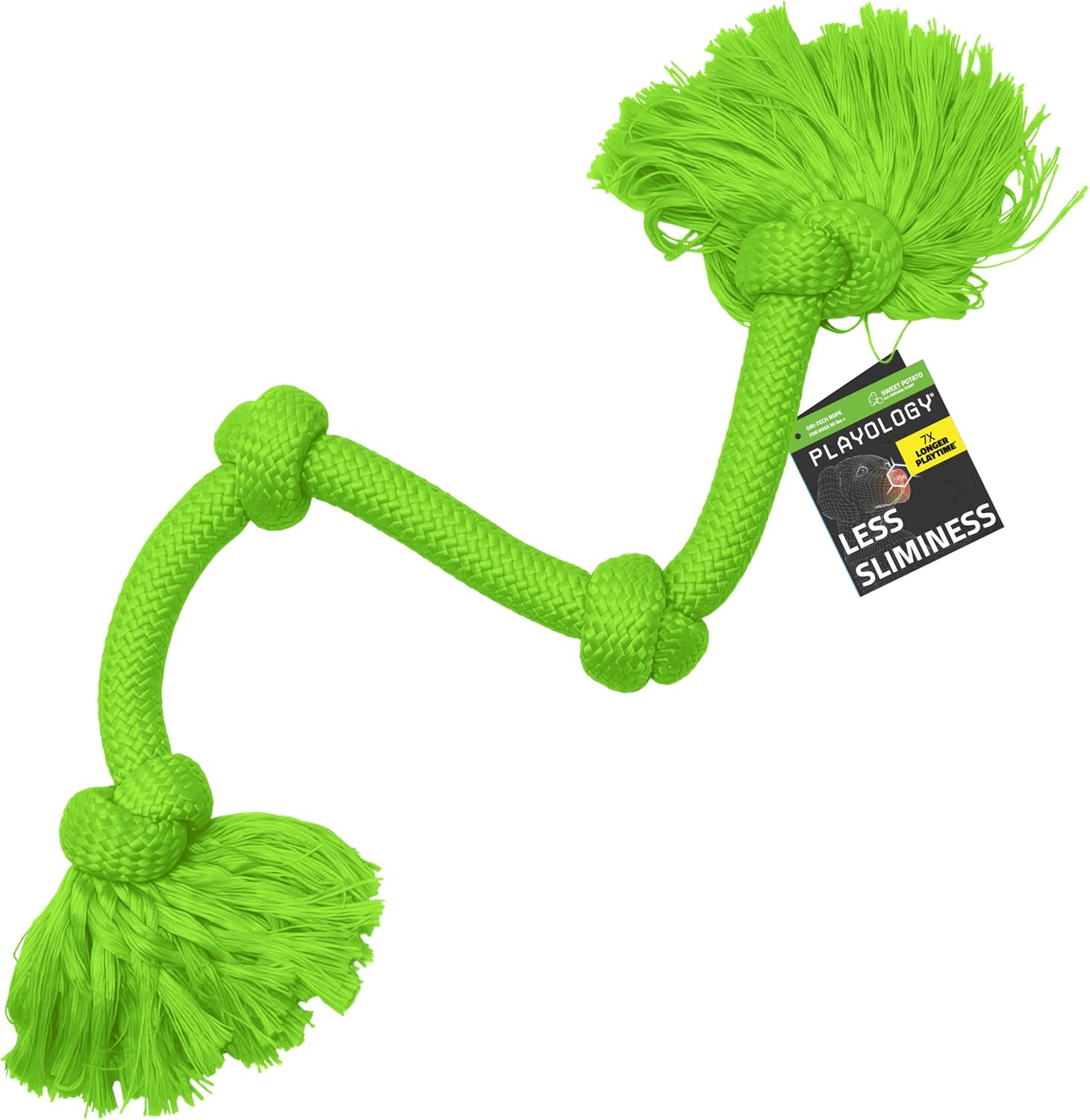 Playology Tug Rope Dog Toys for Large Breed Dogs - Jumbo, Beef Scent