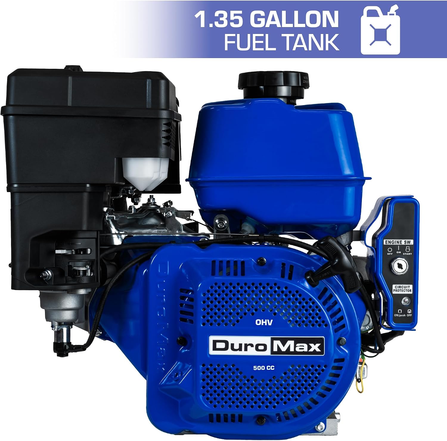 DuroMax XP7HPE 208cc Electric Start Gas Powered, 50 State Approved, Multi-Use Engine Blue