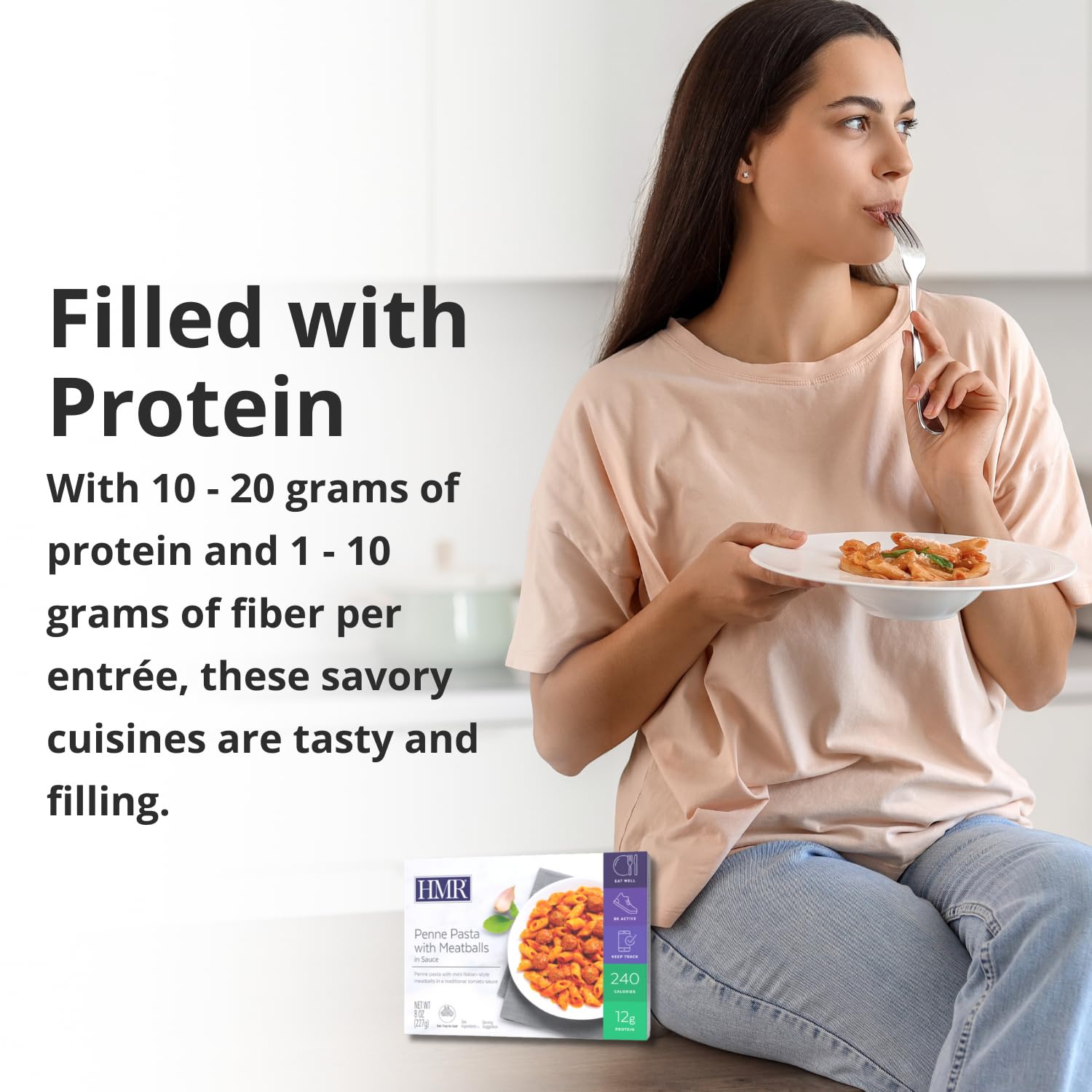 HMR Variety Entrée Meals Pack, 5 Ready-to-Eat Favorites | Entrée Variety Pack – Assorted Ready Meals – Microwave-Friendly – 5 Meals – Shelf Stable