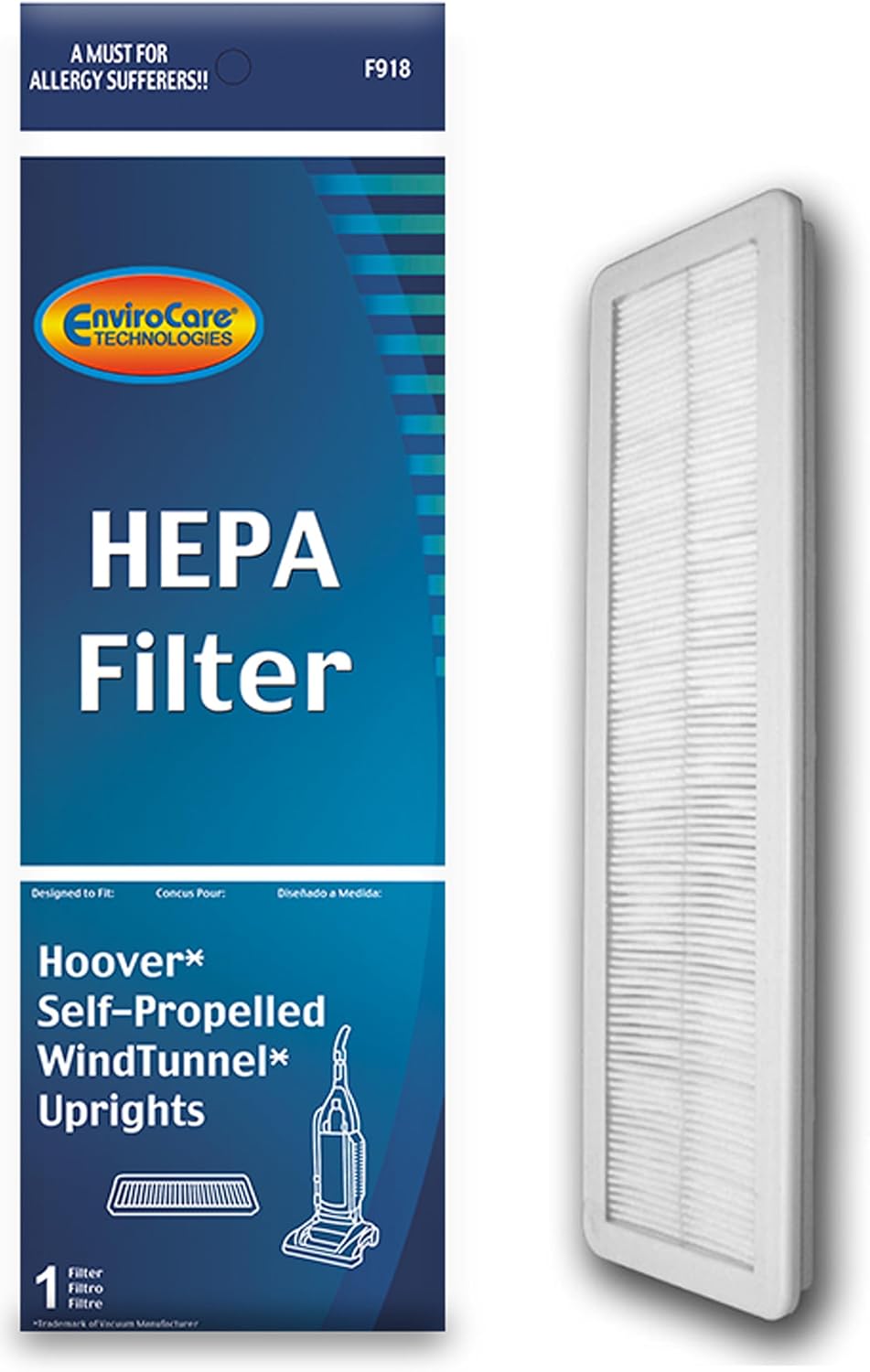 EnviroCare Replacement Premium HEPA Vacuum Cleaner Filter Designed to fit Hoover Windtunnel Self Propelled Uprights