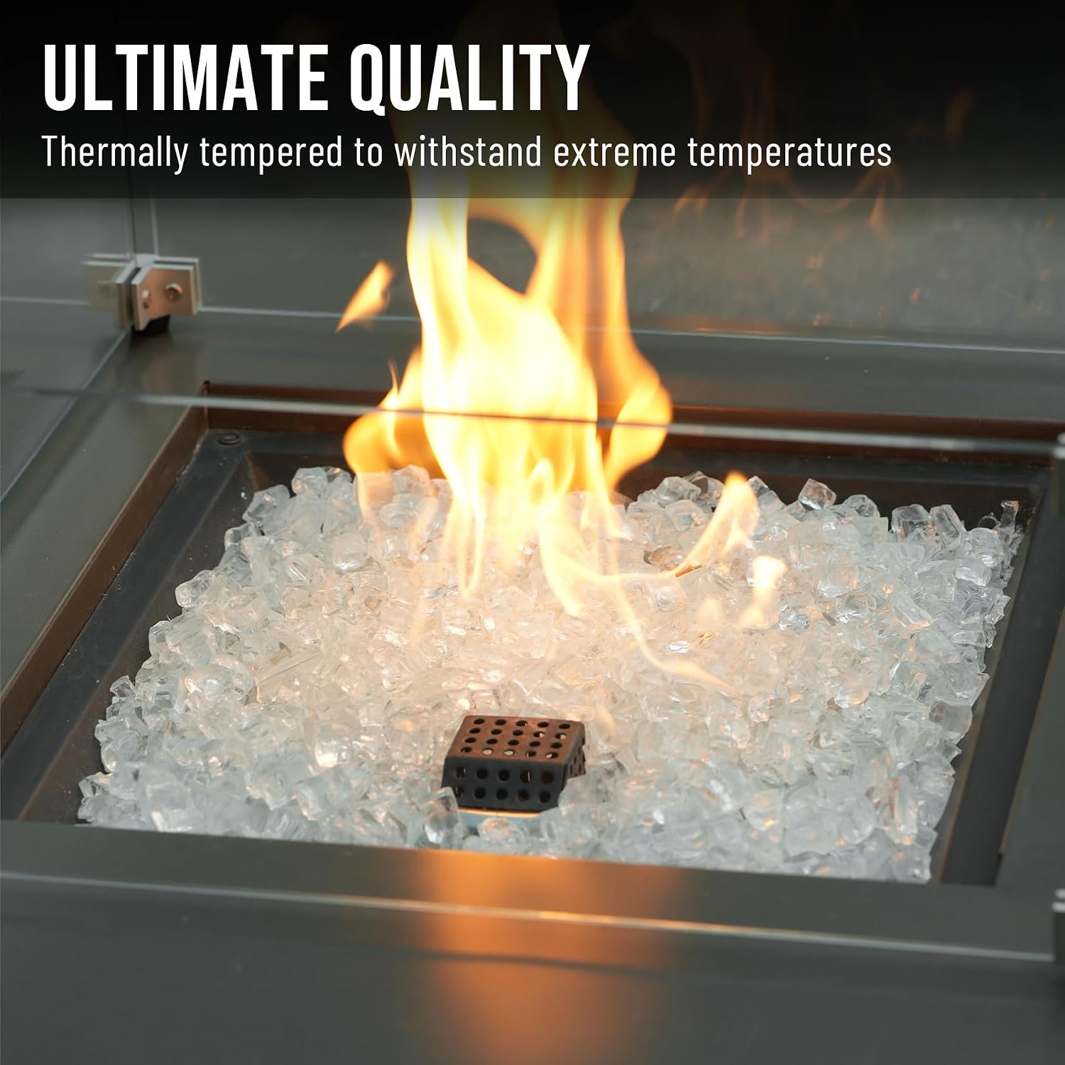 Skyflame 1/4" Pacific Blue Regular Fire Glass for Fire Pit Fireplace