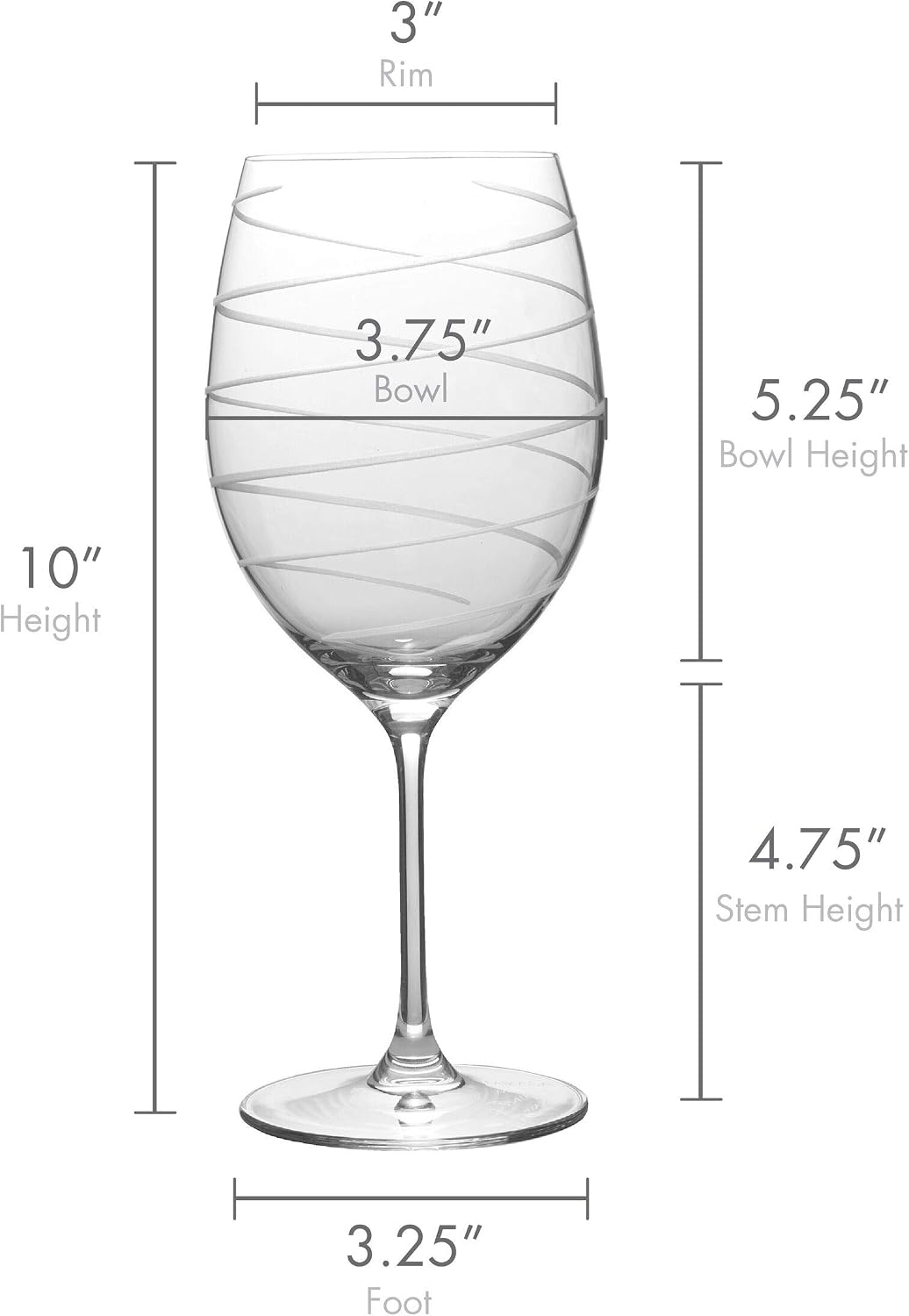 Mikasa Cheers Bordeaux Wine Glass, Set of 4, 24 Ounce, Clear