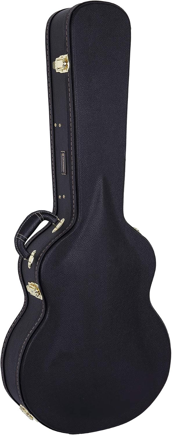 Crossrock Hardshell Arch Top wood case fits SG Electric Guitars-Black(CRW600SGBK)