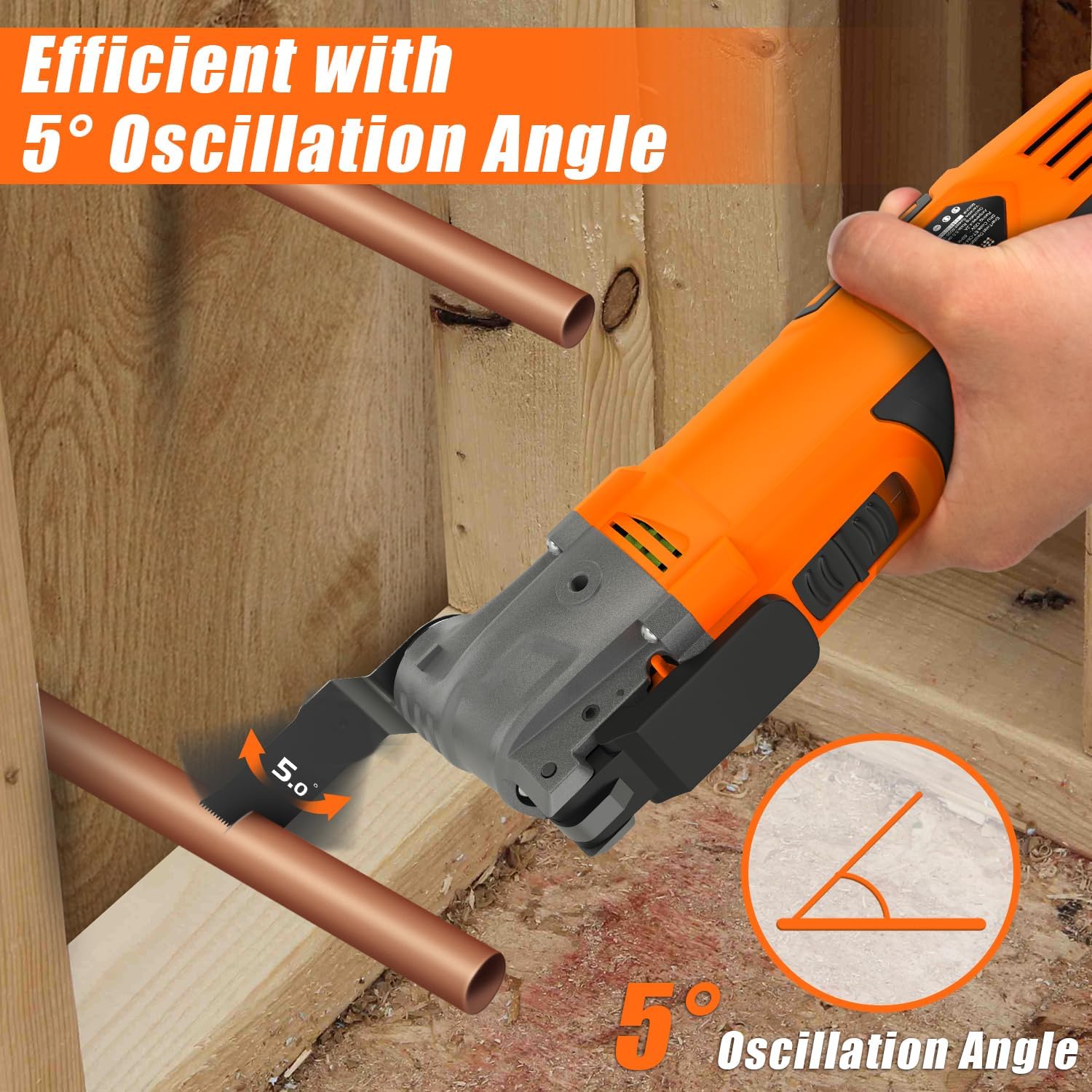ENERTWIST 4.2 Amp Oscillating Multitool Kit with 31pcs Saw Accessories