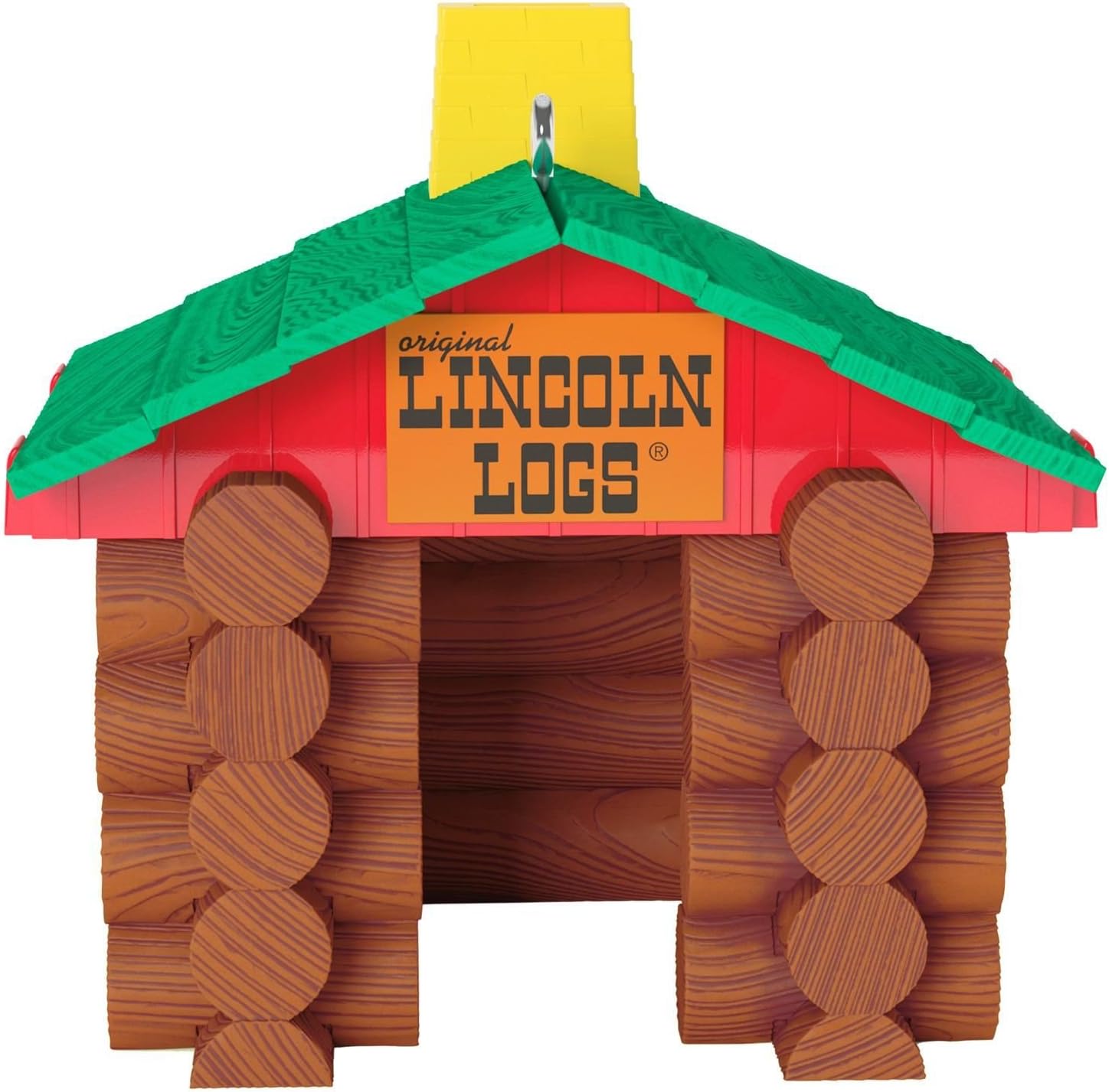 Hallmark 1595QXI1392 Hasbro Lincoln Logs Keepsake Christmas Ornaments