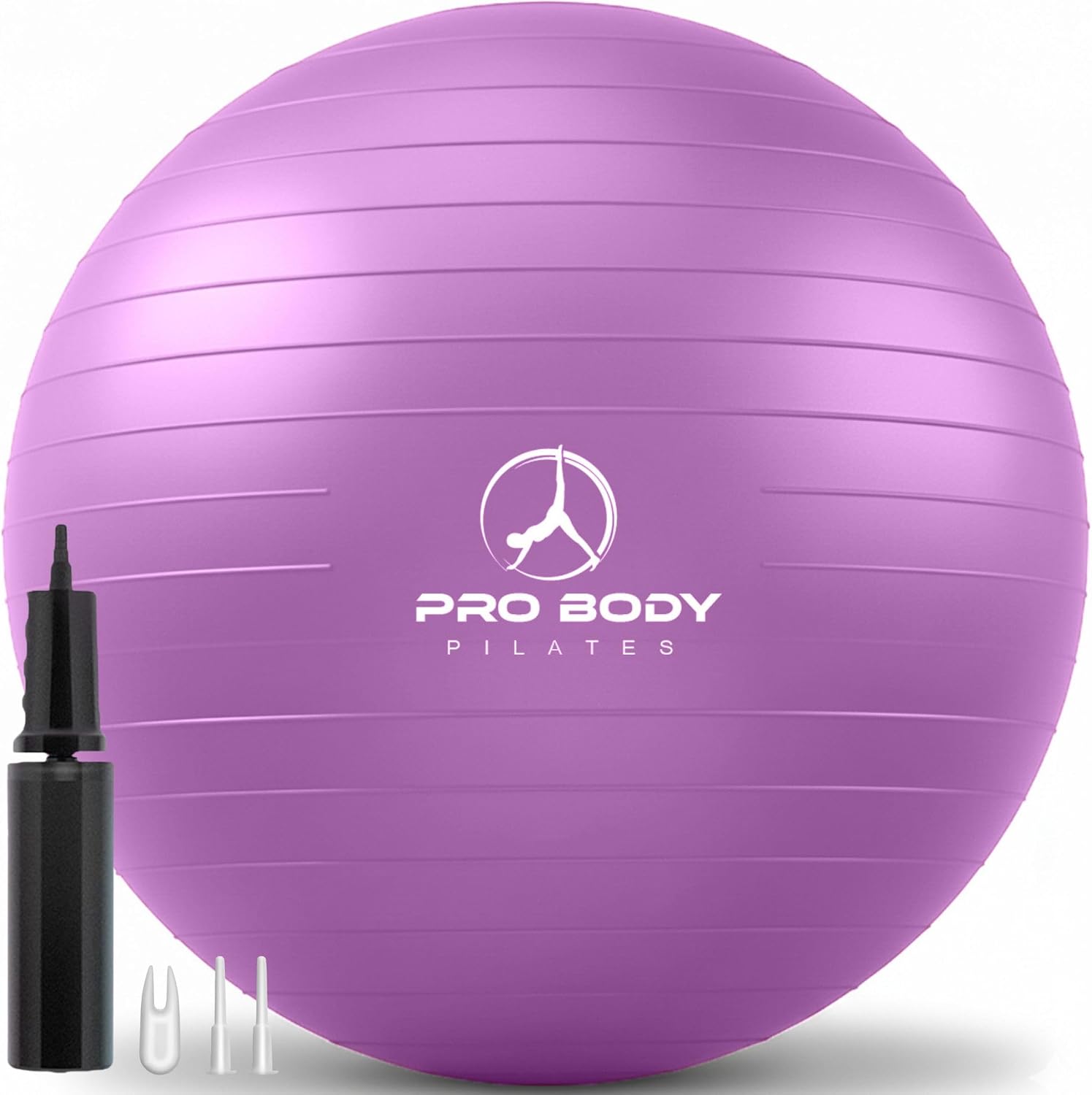 ProBody Pilates Yoga Ball - Gym Grade Exercise Ball | Sizes 45/55/65/75/85 cm, 880 lb Load, CA 10P Cert, PT & Prenatal Use, Recommended by OBs, Pump