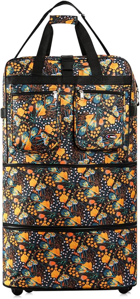 40'' Expandable Rolling Duffel Bag Suitcases w/Wheels,Foldable Luggage Bag