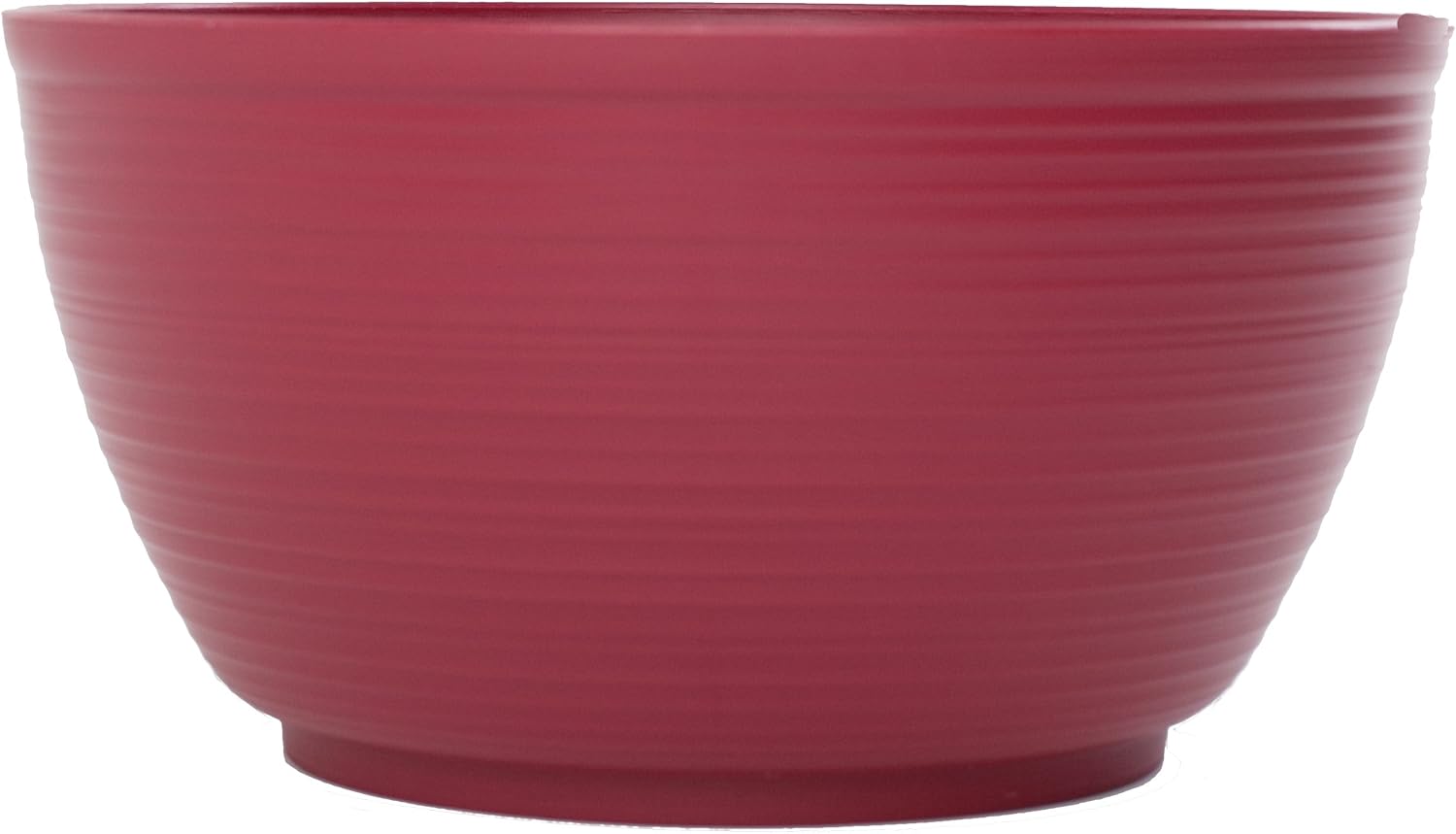 Bloem Willow 12" Plastic Plant Bowl, Deep Round Garden Pot, Peppercorn | Sealed plant bowl with knockout drainage, perfect for displaying herbs and succulents on indoor and outdoor surfaces.