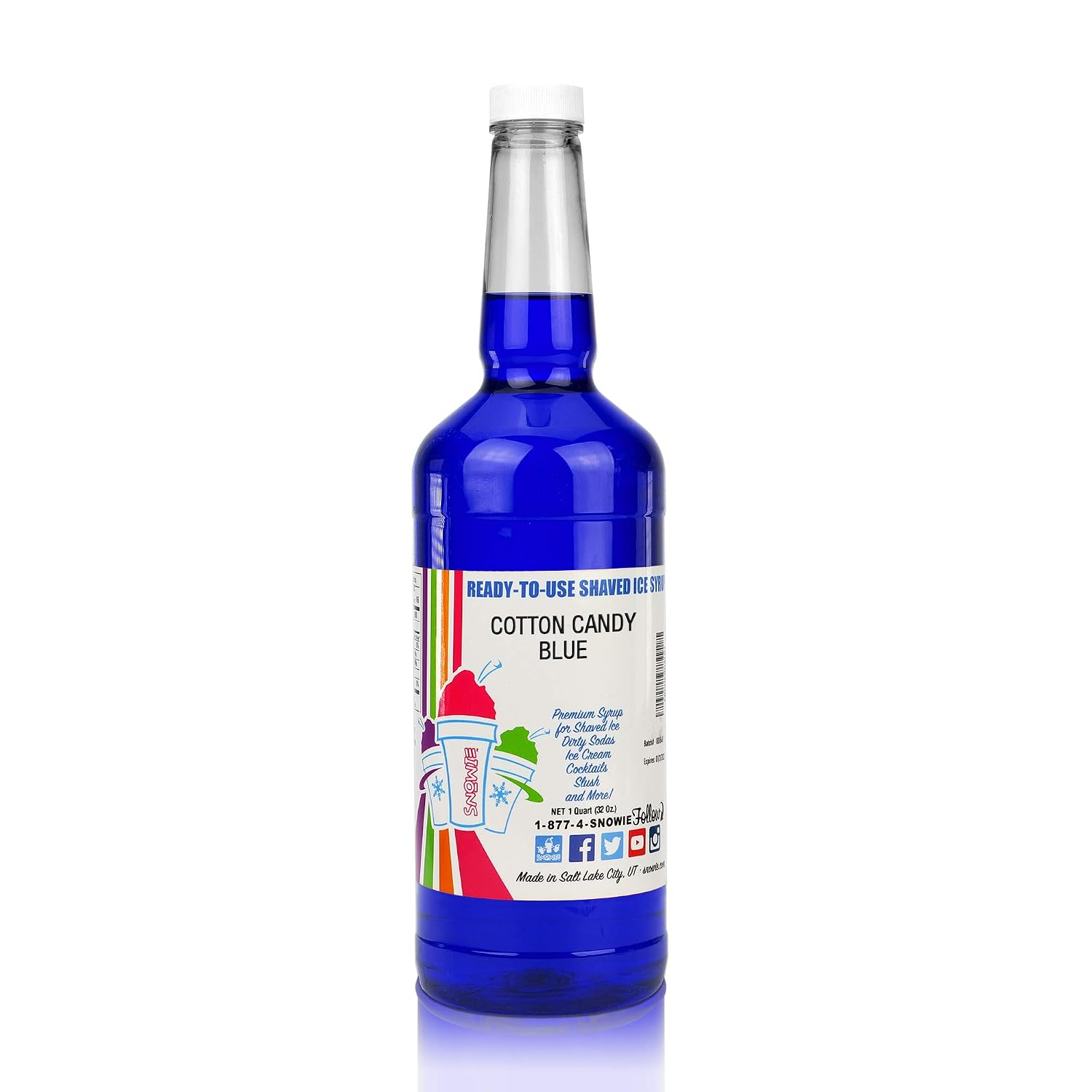 SNOWIE Ready to Use Shaved Ice Snow Cone Syrup - Gallon (Cotton Candy Pink)
