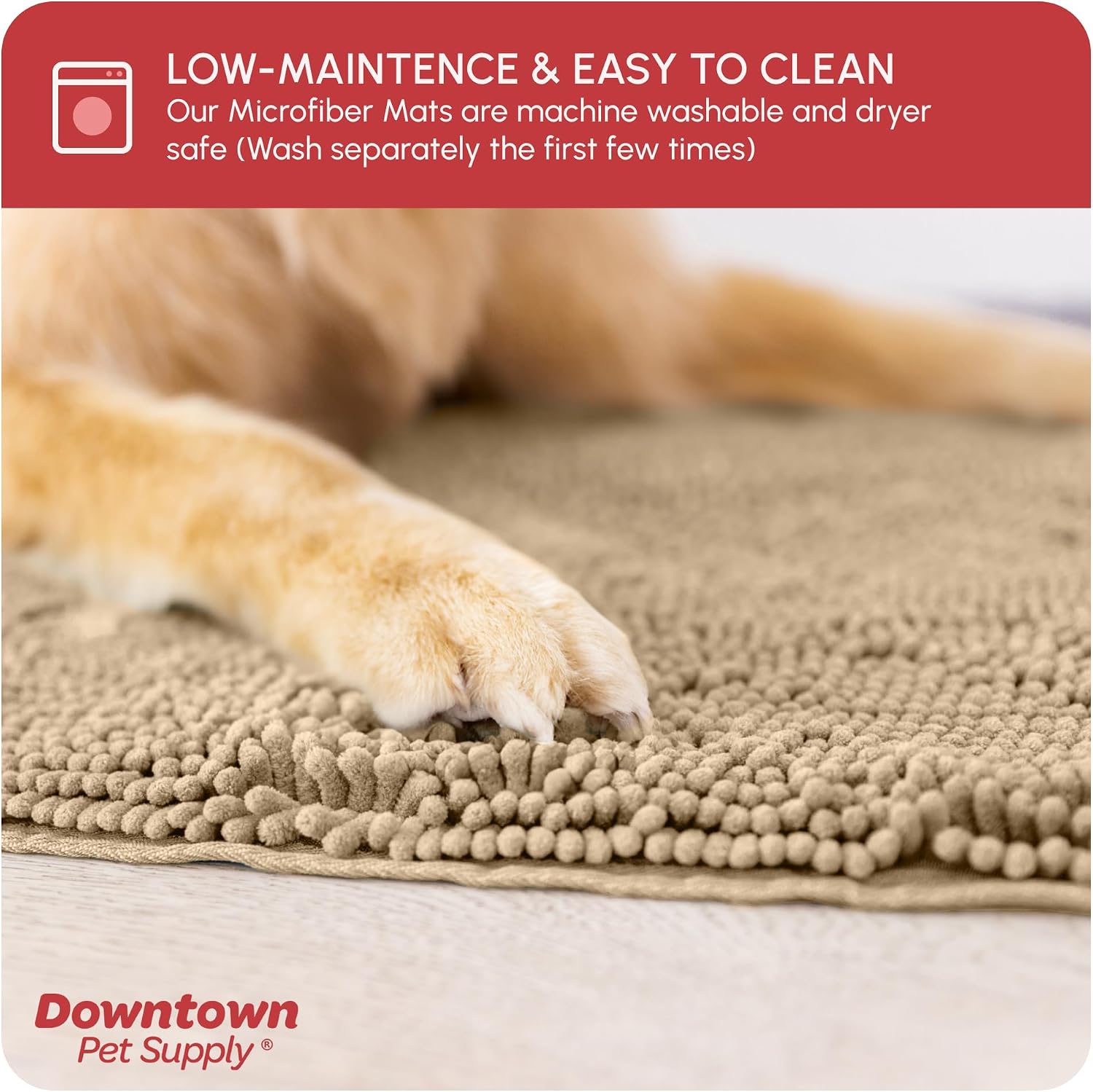 Dog Mud Mat, 31" x 20" Sage – Thick Microfiber Entry Rug for Snow, Mud & Salt – Absorbent, Quick-Dry, Washer-Safe & Non-Slip, Medium