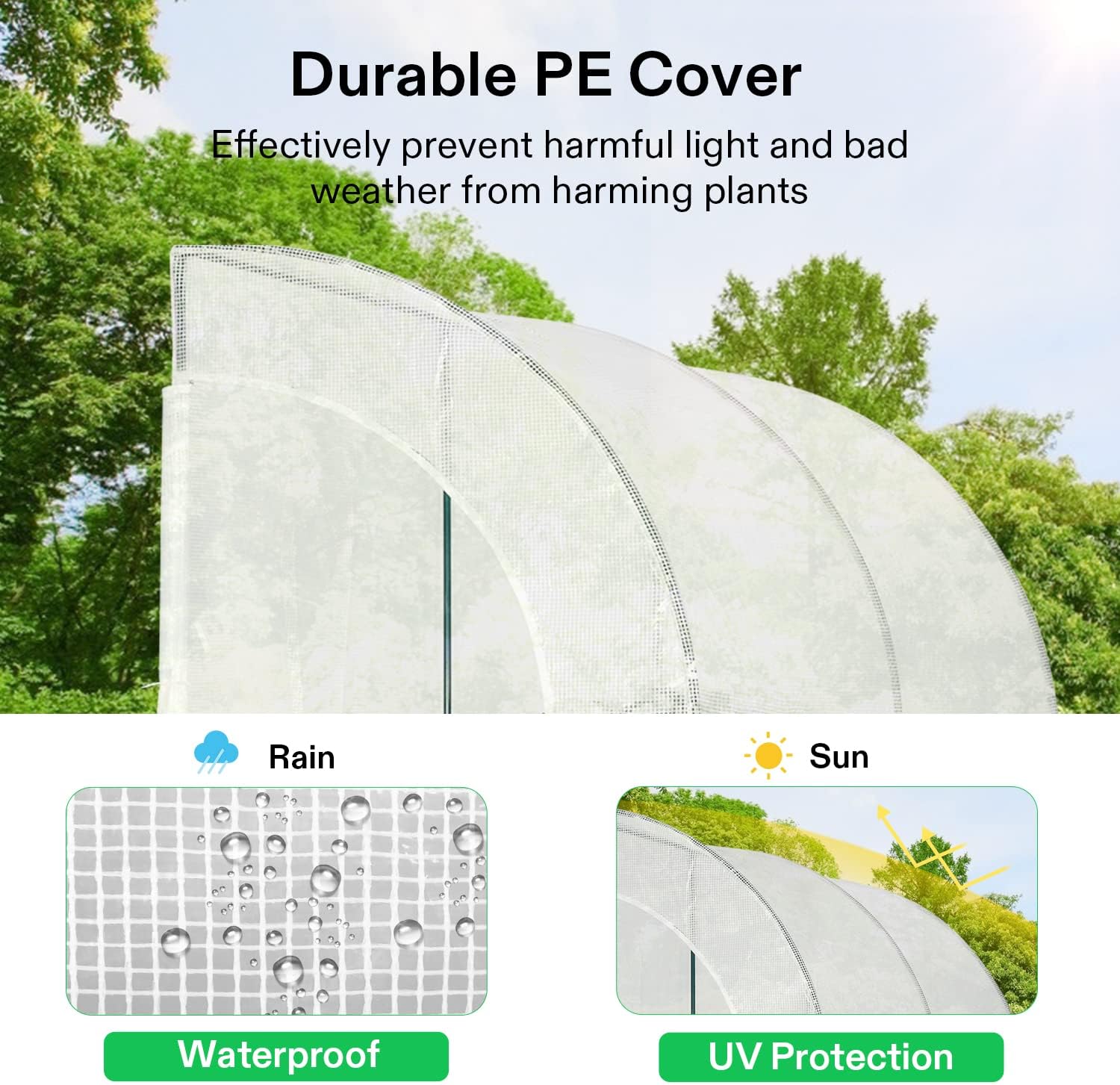 VIVOSUN Mini 4-Tier Greenhouse with Wheels