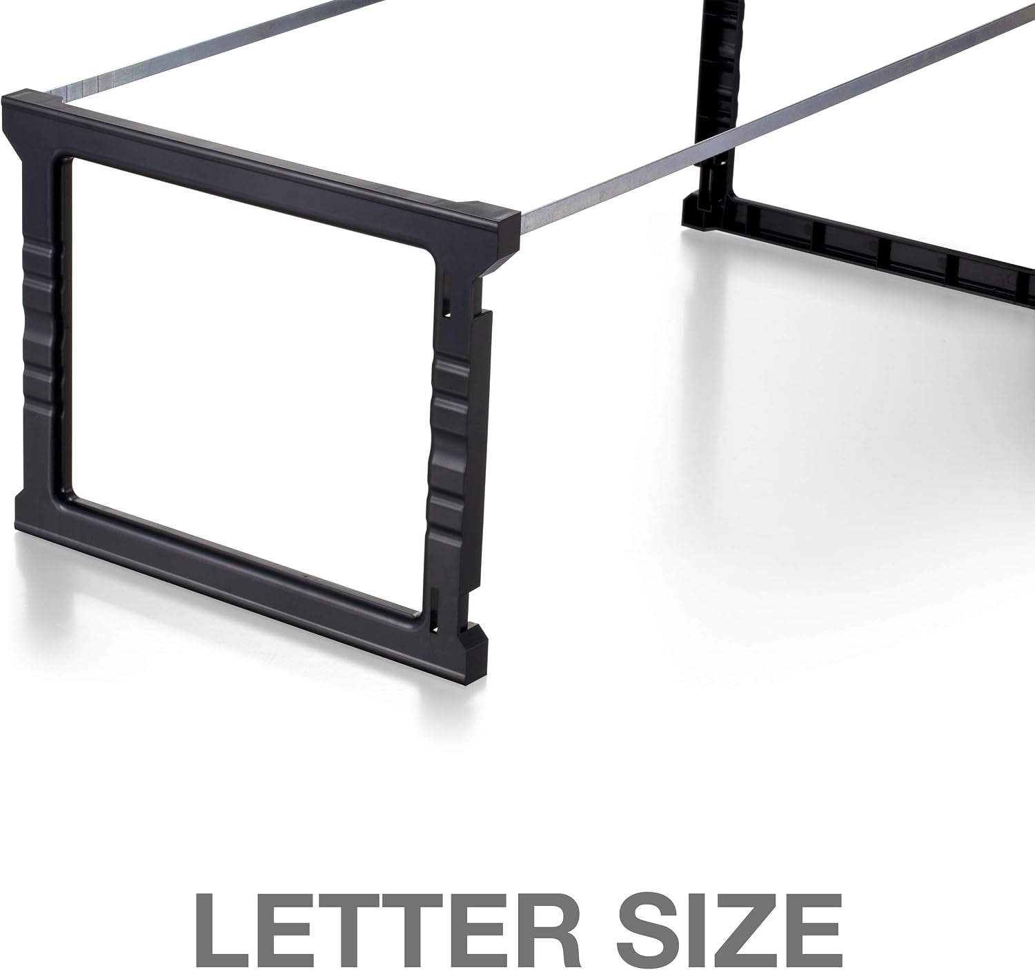 Officemate Plastic Hanging File Frames, Letter and Legal Size, Rails 24 to 27, 2 Sets (91963), Black