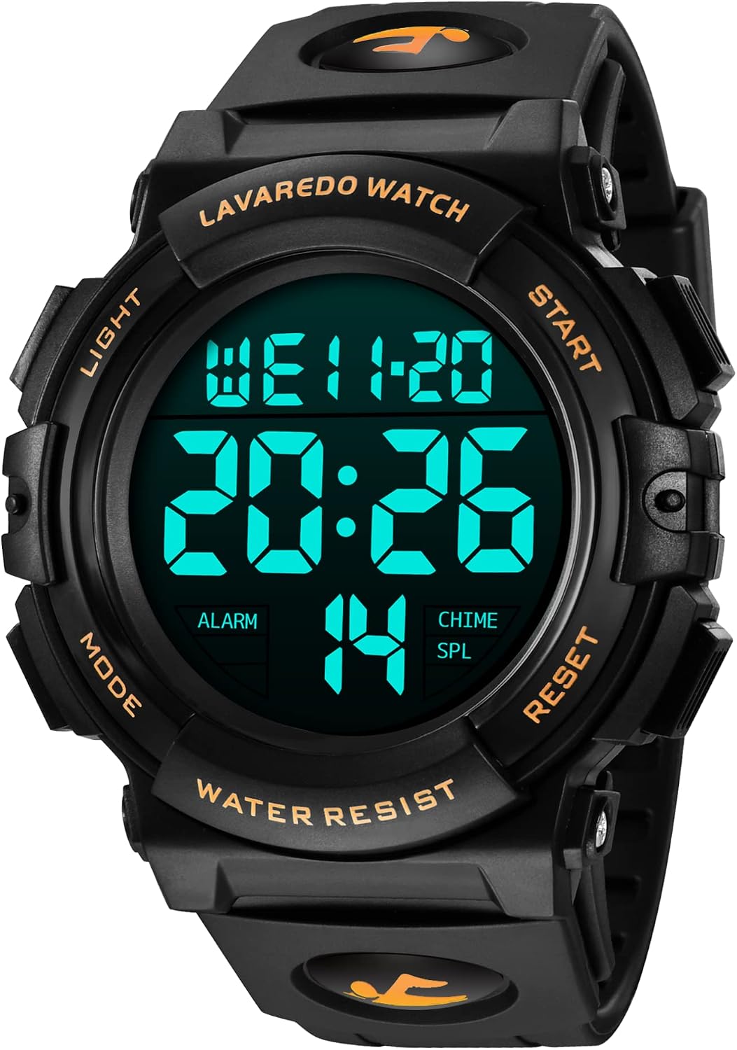 L LAVAREDO Mens Digital Watch Sports Military Watches Waterproof Outdoor Chronograph Wrist Watches for Men with LED Back Ligh/Alarm/Date