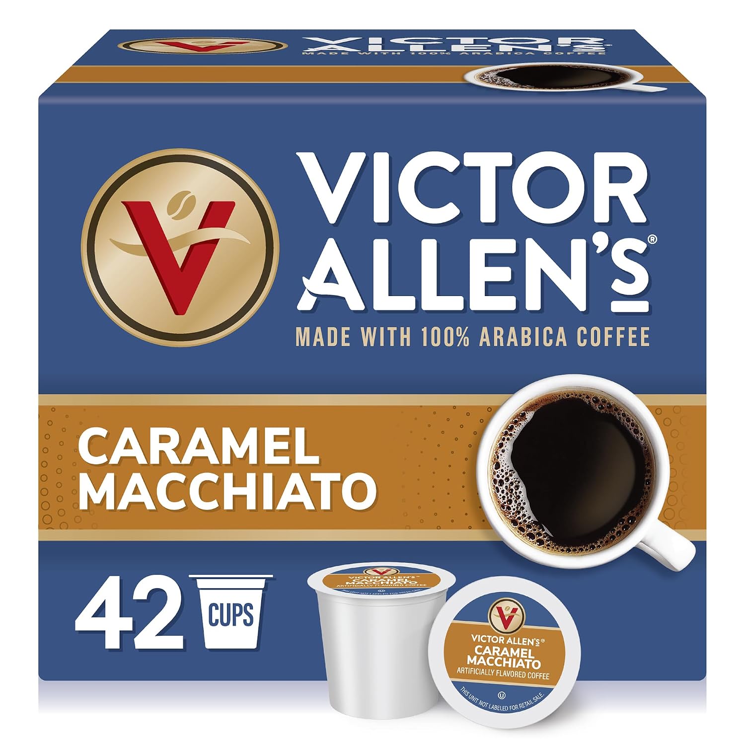 Victor Allen's Coffee Hazelnut Flavored, Medium Roast, 1 Pack - 12 Count, Single Serve Coffee Pods for Keurig K-Cup Brewers