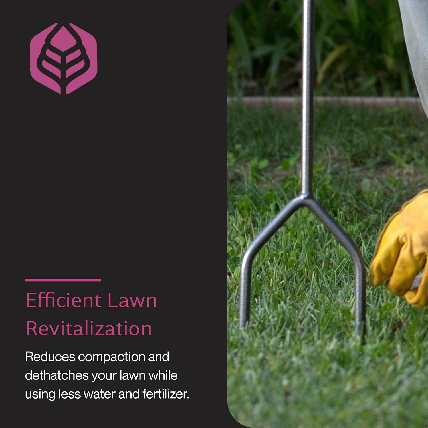 Yard Butler Manual Lawn Coring Aerator, ID-6C - Lawn Care Tool for Aerating - Long-Handled - Power-Coated Steel Construction - Comfortable Cushioned Handles Garden Tool - Easy to Use | Long-Handled Aerator, Powder-Coated Steel Construction, Cushioned Han…